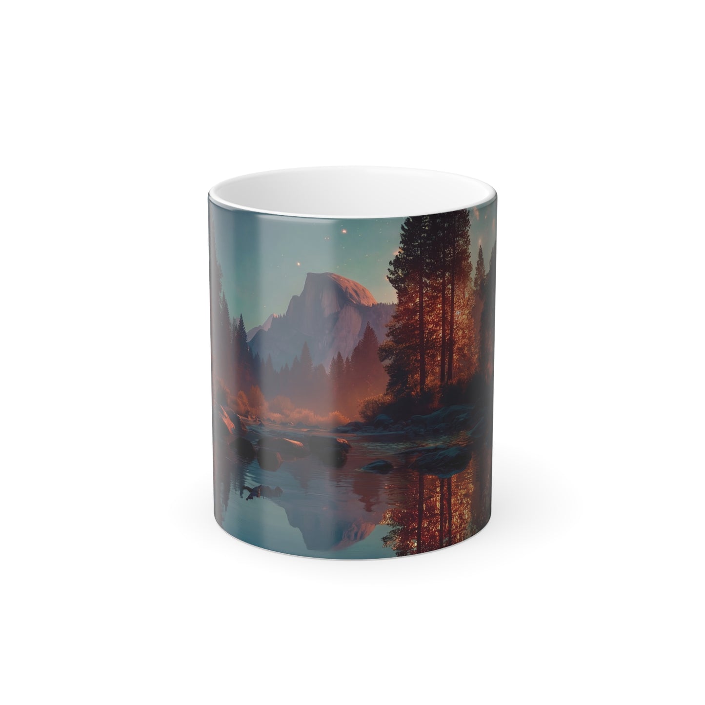 Starlit Valley Color Morphing Mug, 11oz – Twilight Reflections & Mountain Glow