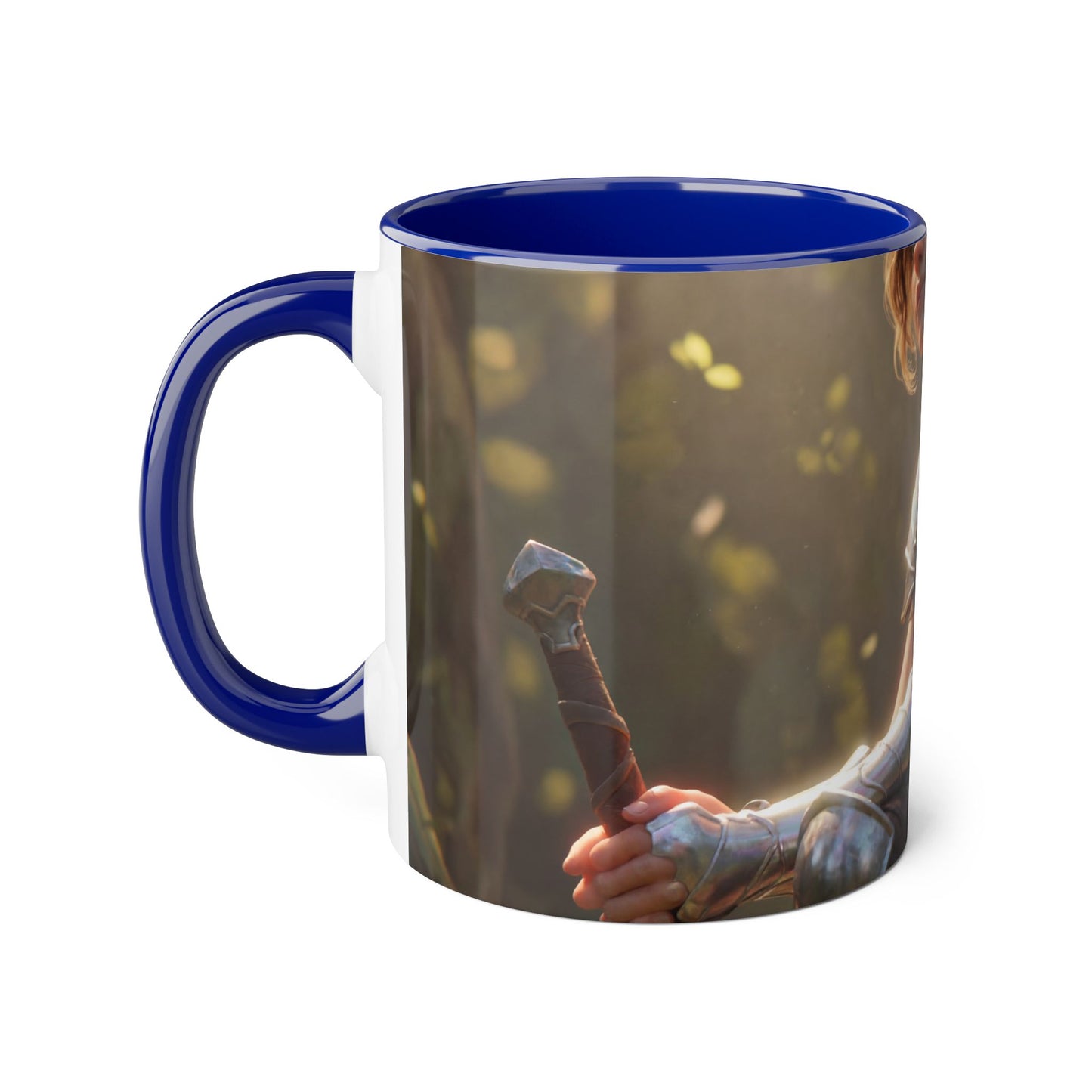 Elven Knight with Dragon Accent Mugs, 11oz – Sunlit Guardian Pause