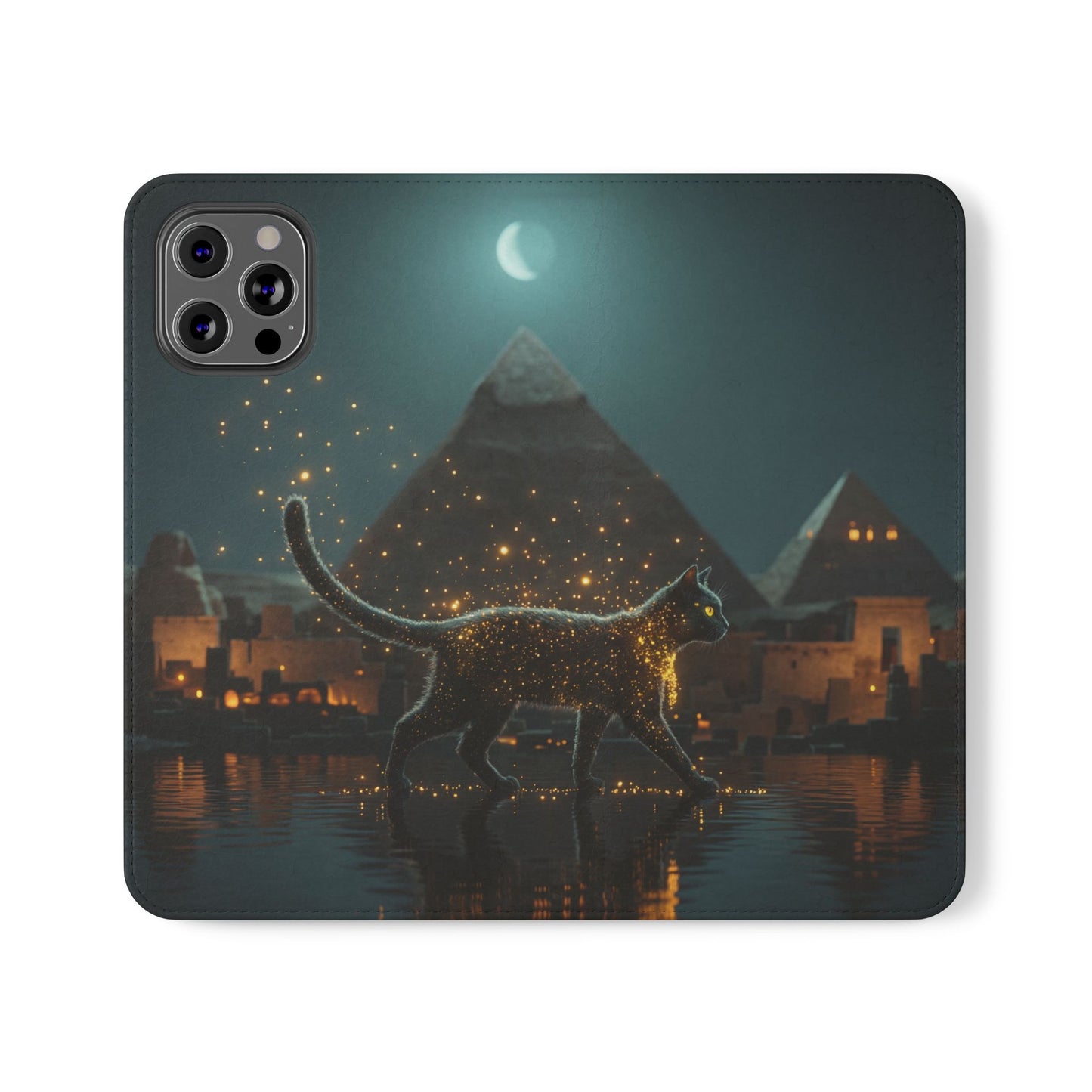 Celestial Vortex Flip Cases – Indigo Cloud Dreamscape
