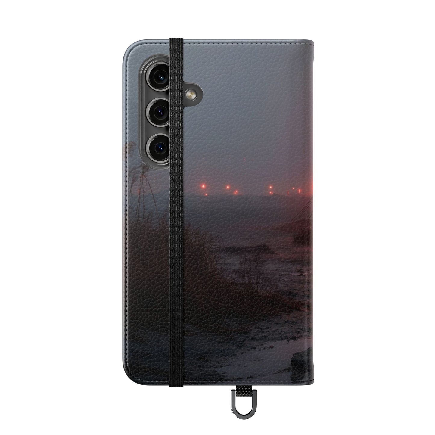 Crimson Circus Tent Flip Cases – Misty Coastside Lantern Scene