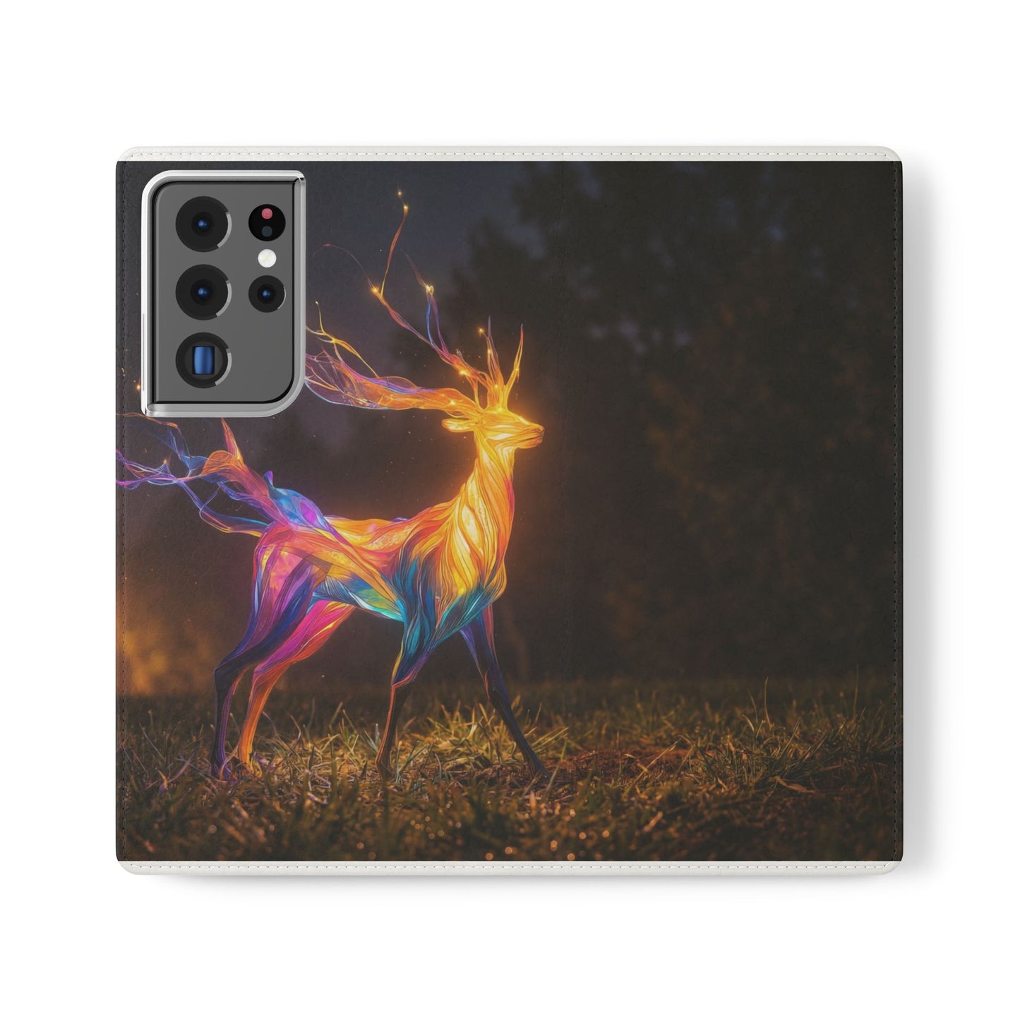 Ethereal Deer Flip Cases – Luminous Spirit Portrait