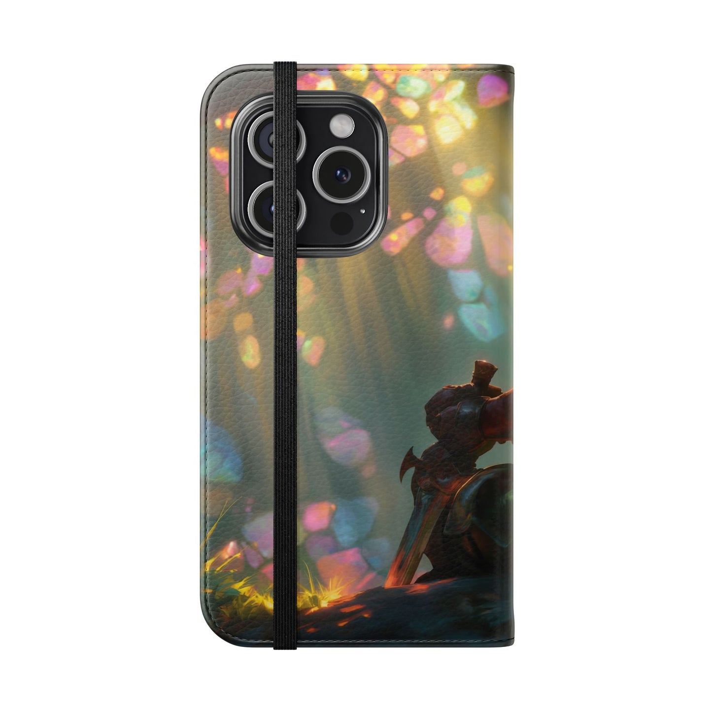 Crystal Grove Sentinel Flip Cases – Iridescent Forest Dawn Guardian