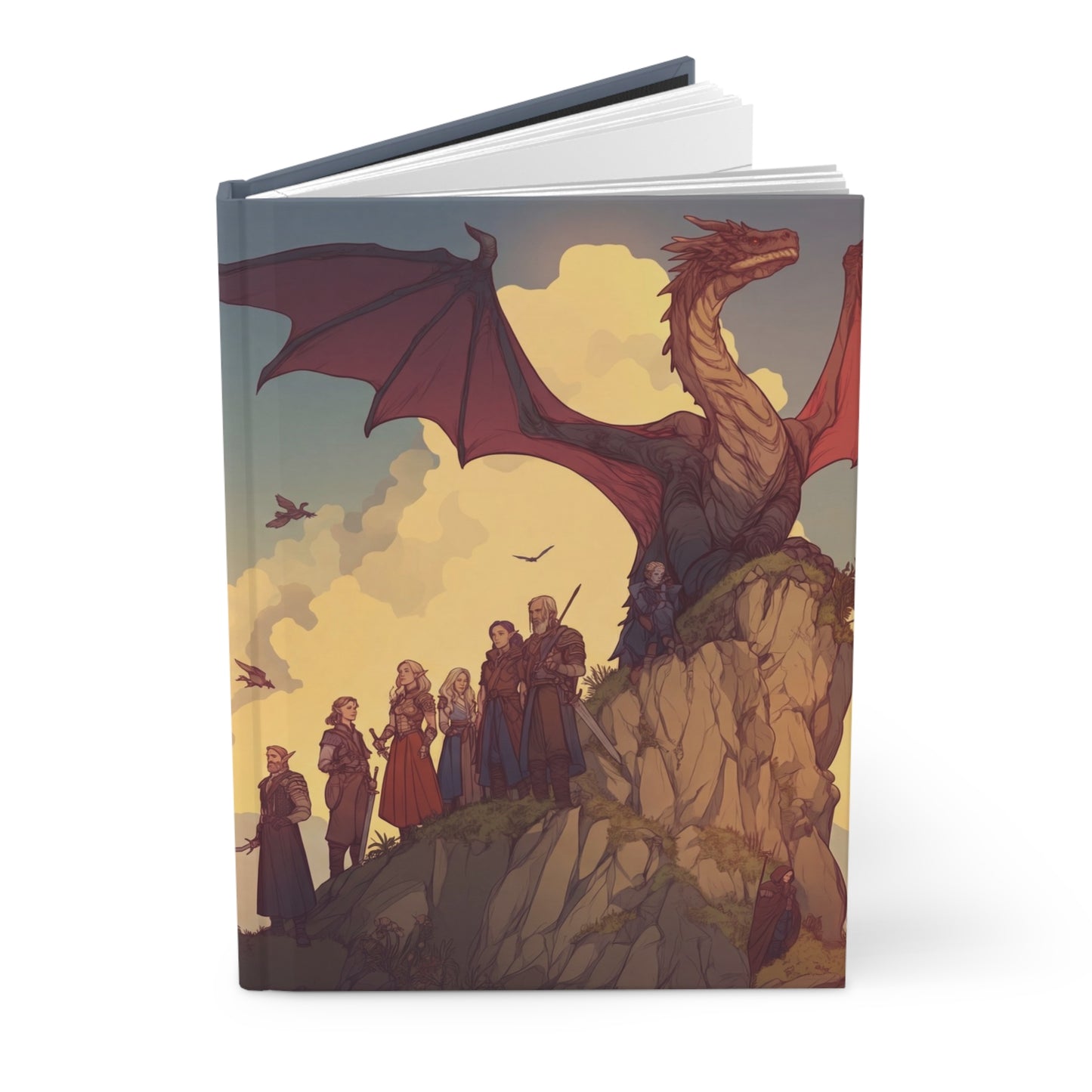 Dragon and Adventurers Hardcover Journal Matte – Sunset Summit Pact