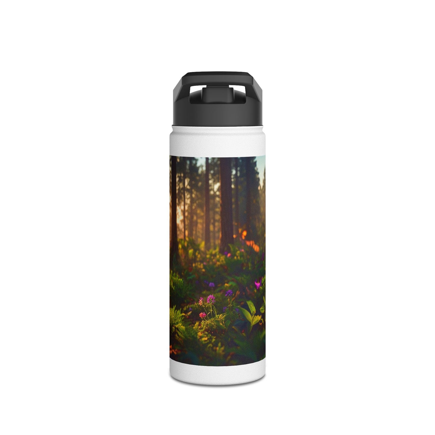 Forest in a Bottle Stainless Steel Water Bottle – Sunlit Miniature Wilderness
