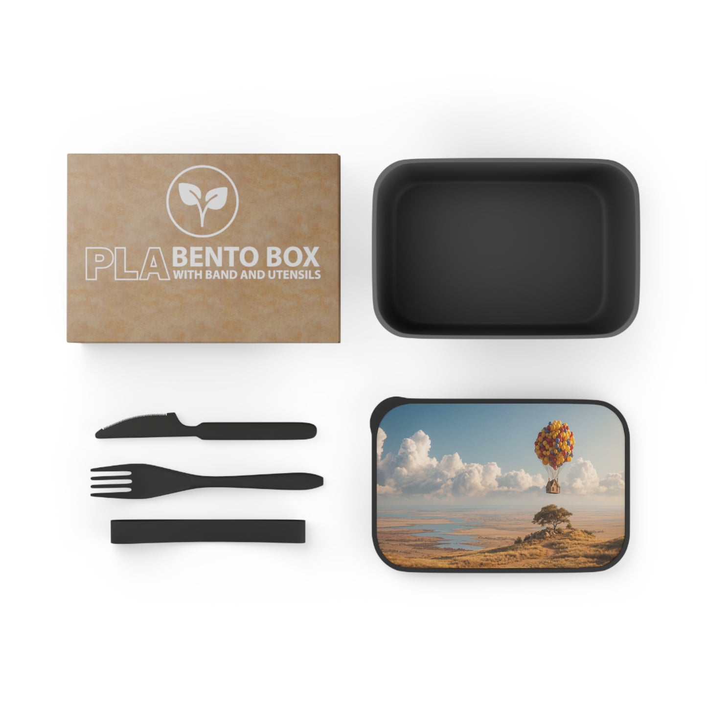 House of Balloons PLA Bento Box with Band and Utensils – Skyward Escape Dreamscape