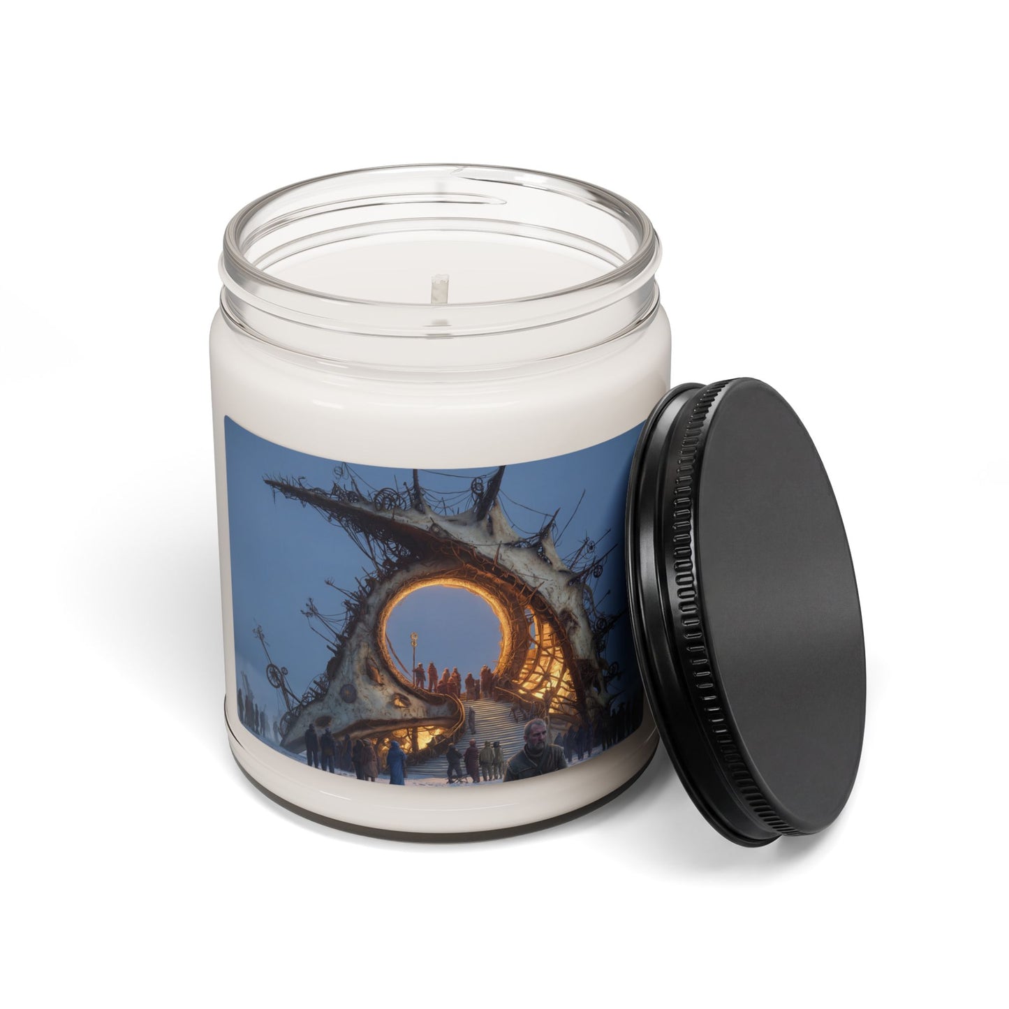 Fractal Gateway Scented Soy Candle, 9oz – Warm Light Through Forgotten Ruins