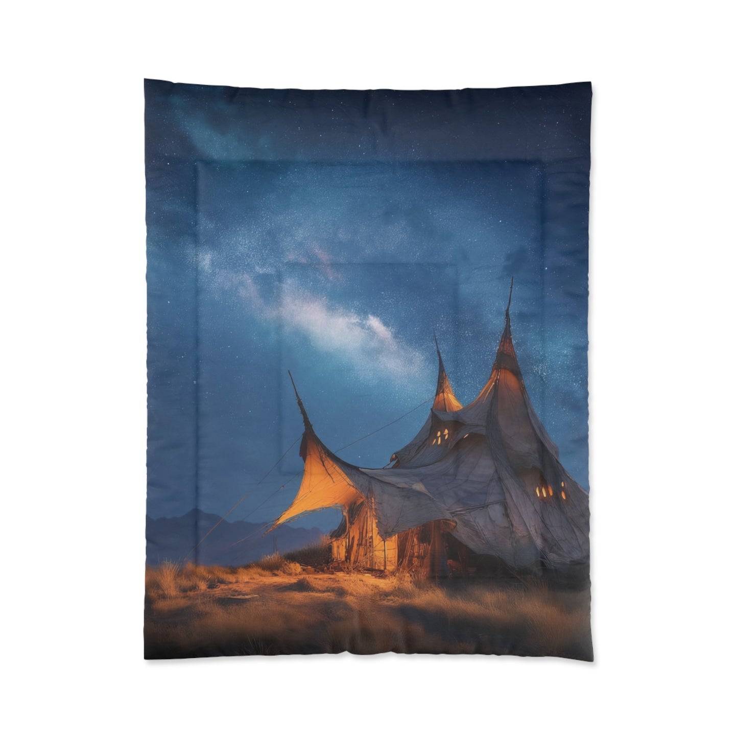 Starlit Nomad Tent Comforter – Milky Way Haven Under the Cosmos