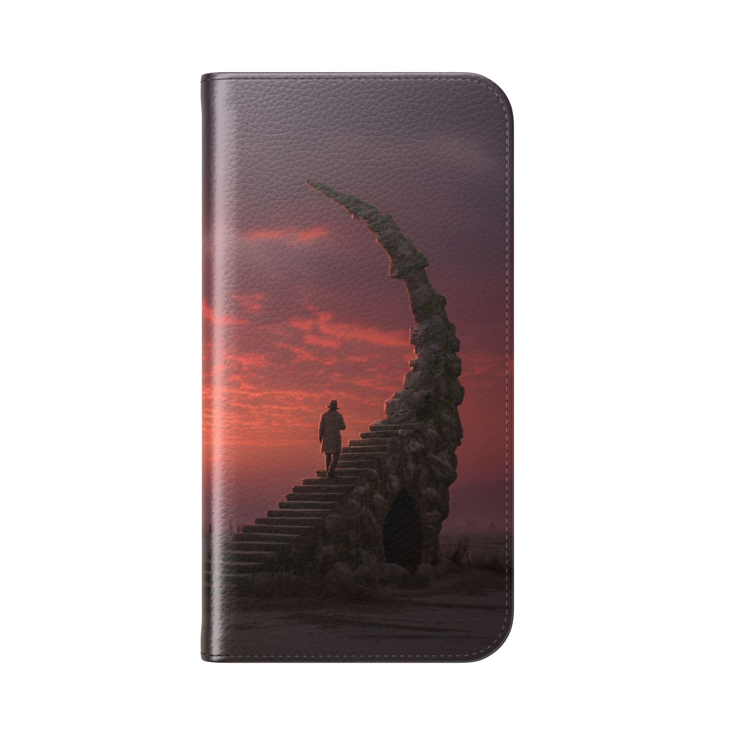 Twilight Sentinel Flip Cases – Moonlit Stairway to the Horizon