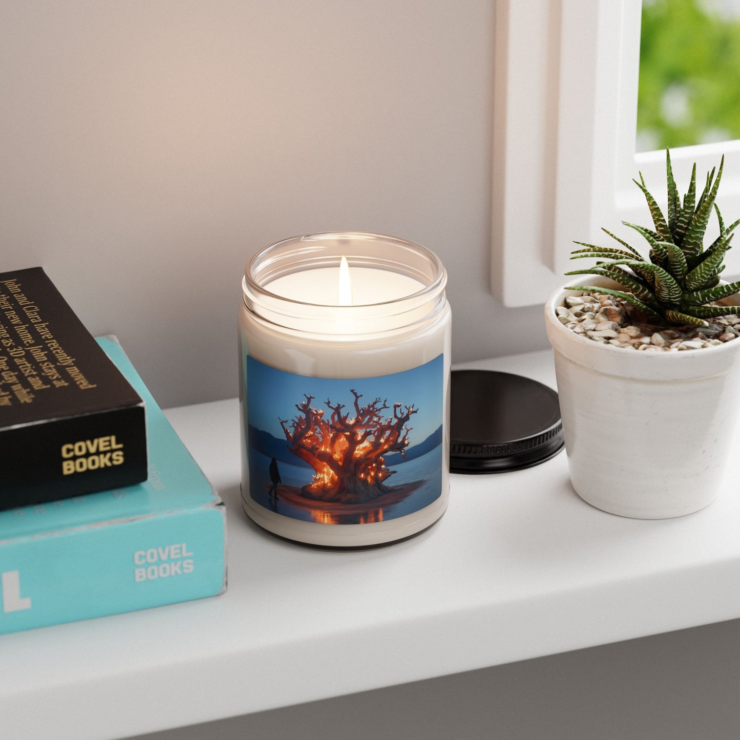 Burning Oracle Tree Scented Soy Candle, 9oz – Warmth in the Stillness