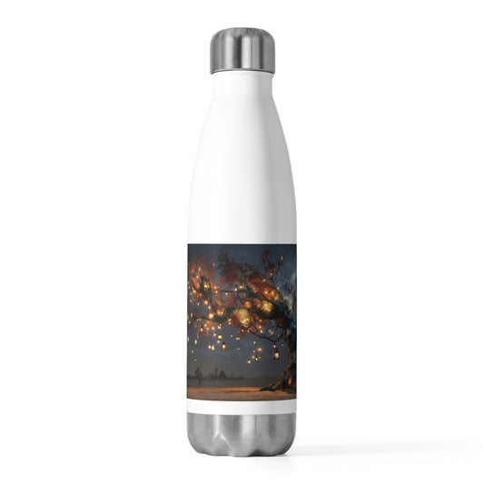 Whispering Lantern Tree 20oz Insulated Bottle – Desert Oasis at Dusk