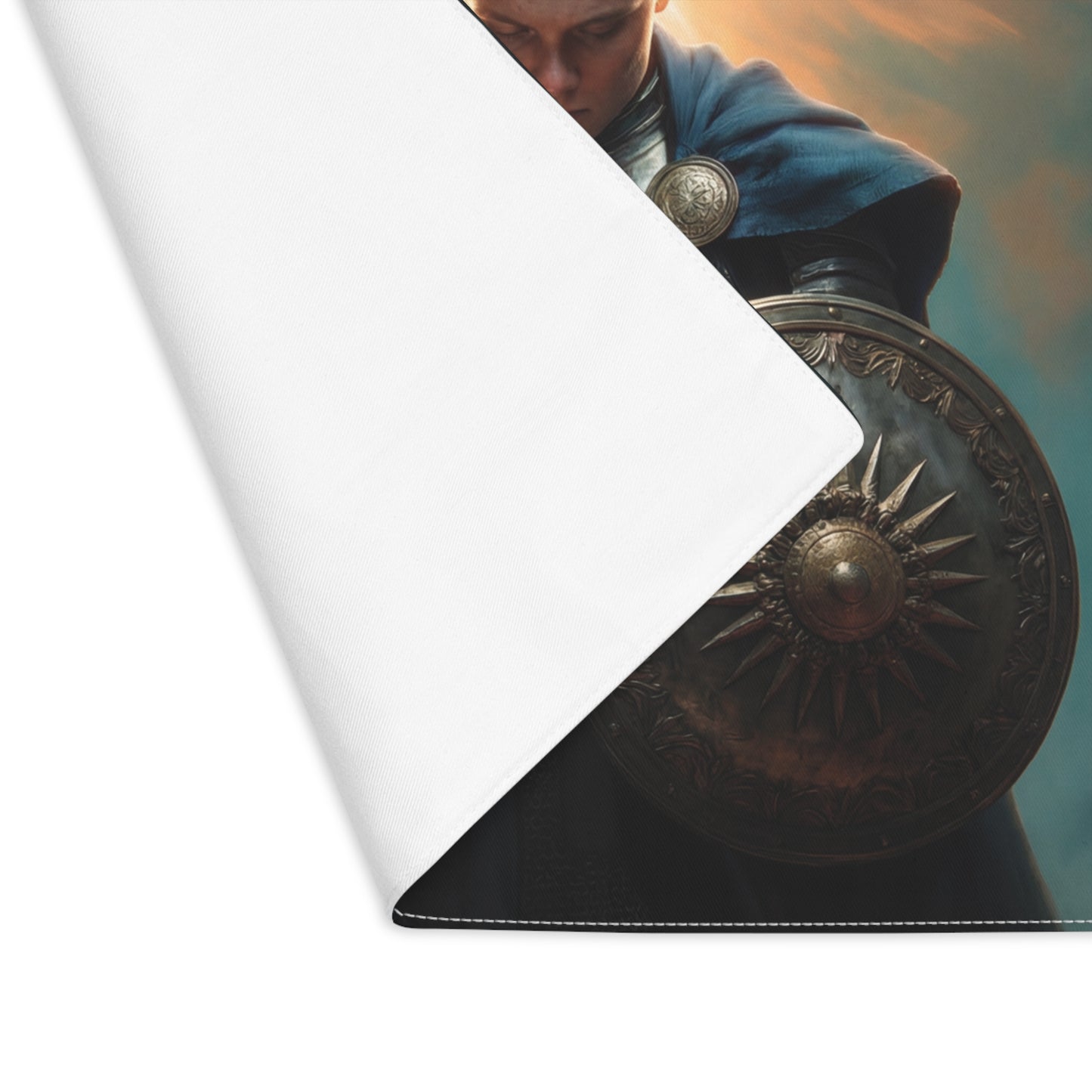 Dawn’s Radiant Sentinel Placemat – 1pc, Castle Glow at Sunset