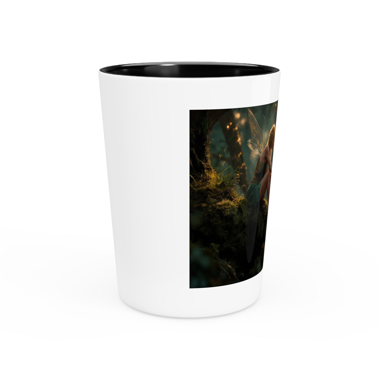Forest Fairy Shot Glass – Mossy Bank Twilight Scene