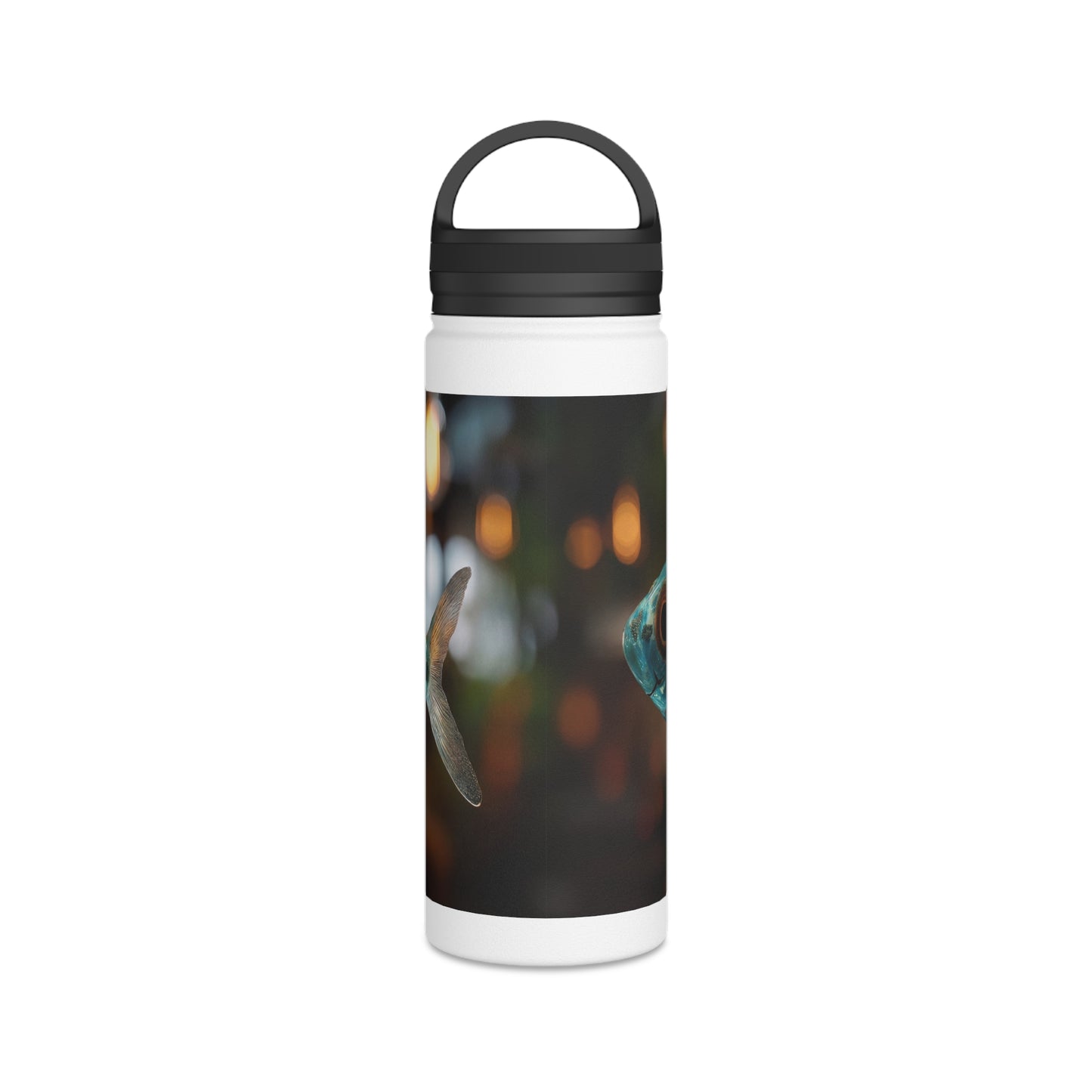 Pocket Forest Fish Water Bottle – Handle Lid – Aqua Realm Sanctuary