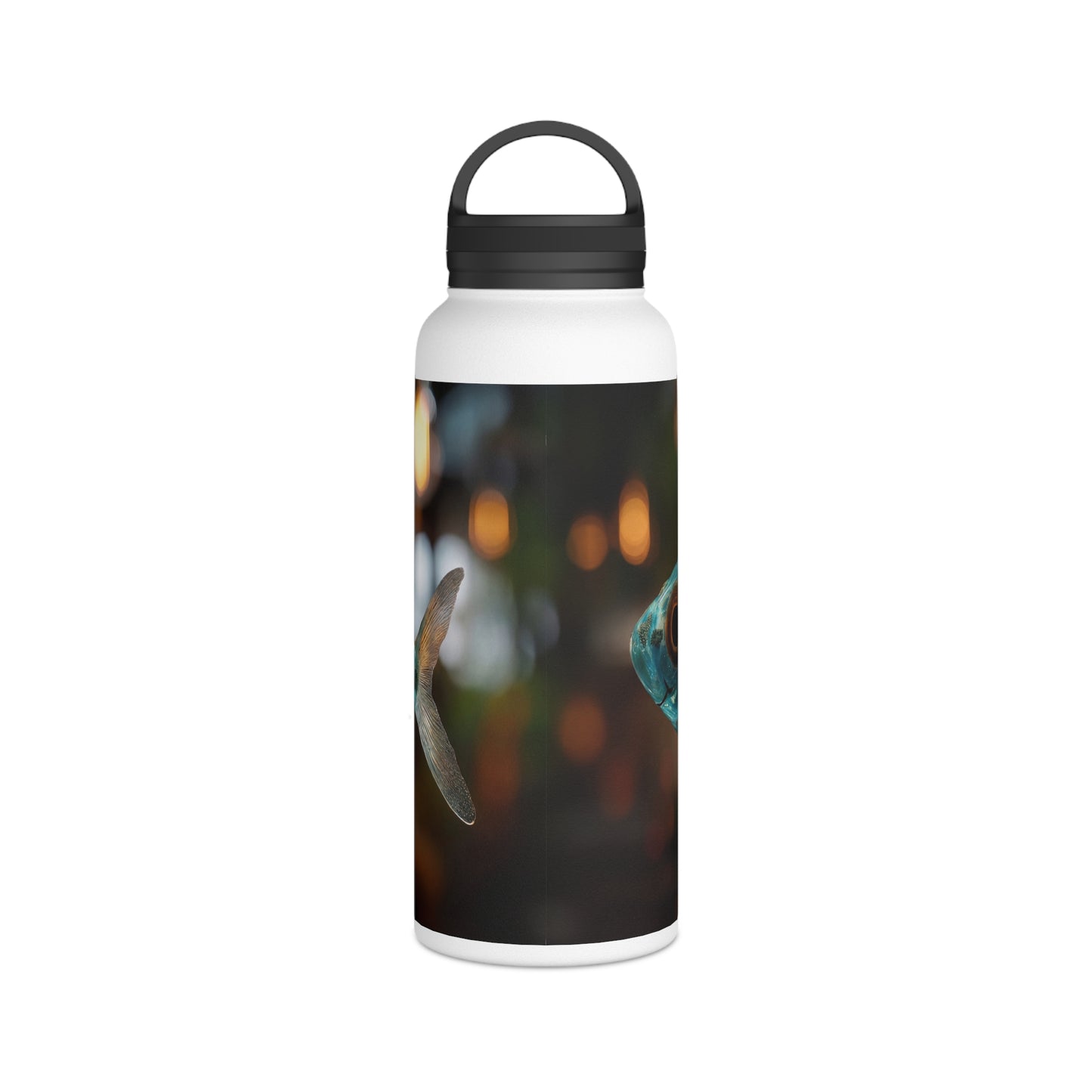 Pocket Forest Fish Water Bottle – Handle Lid – Aqua Realm Sanctuary