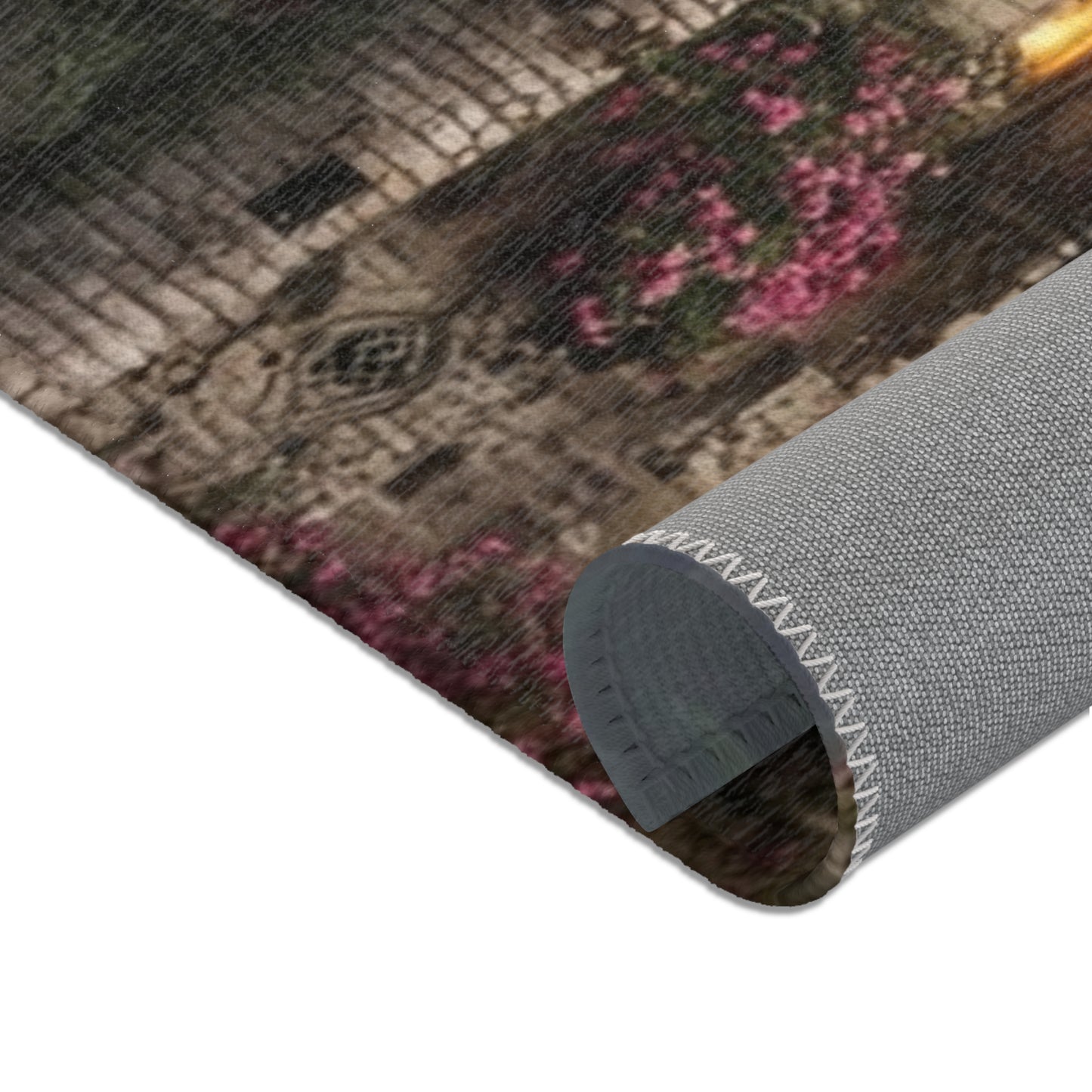 Crimson Rose Castle Area Rugs – Whispers of the Forgotten Keep