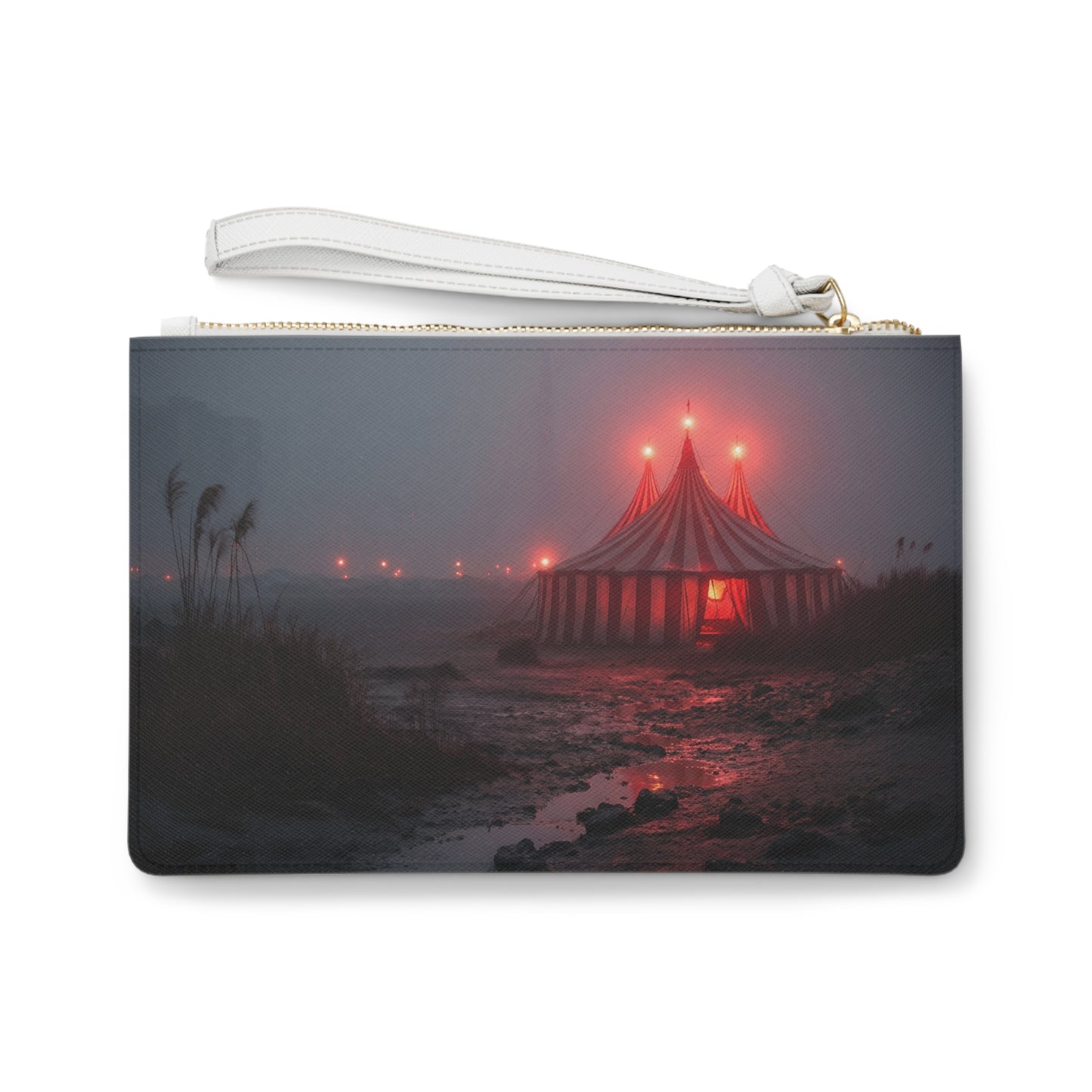 Crimson Carnival Tent Clutch Bag – Midnight Mirage on the Shore