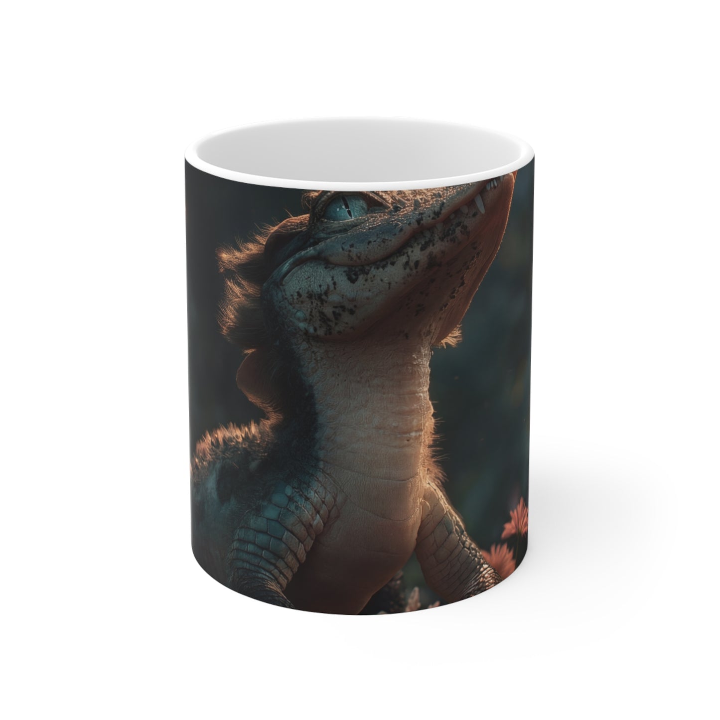 Gentle Crocodile & Butterfly Ceramic Mugs (11oz\15oz\20oz) – Twilight Garden Whispers