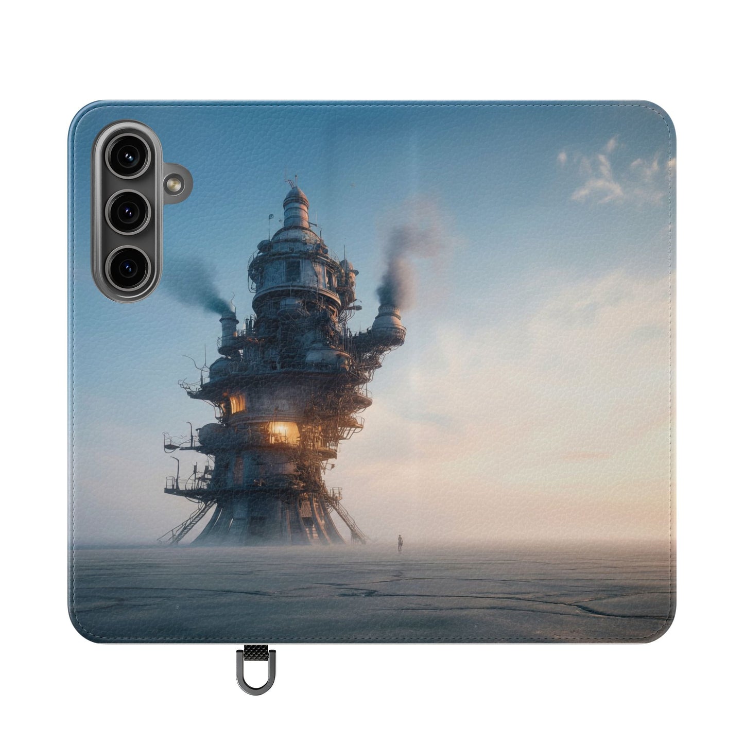 Steam-Stack Tower Flip Cases – Industrial Dawn Sentinel