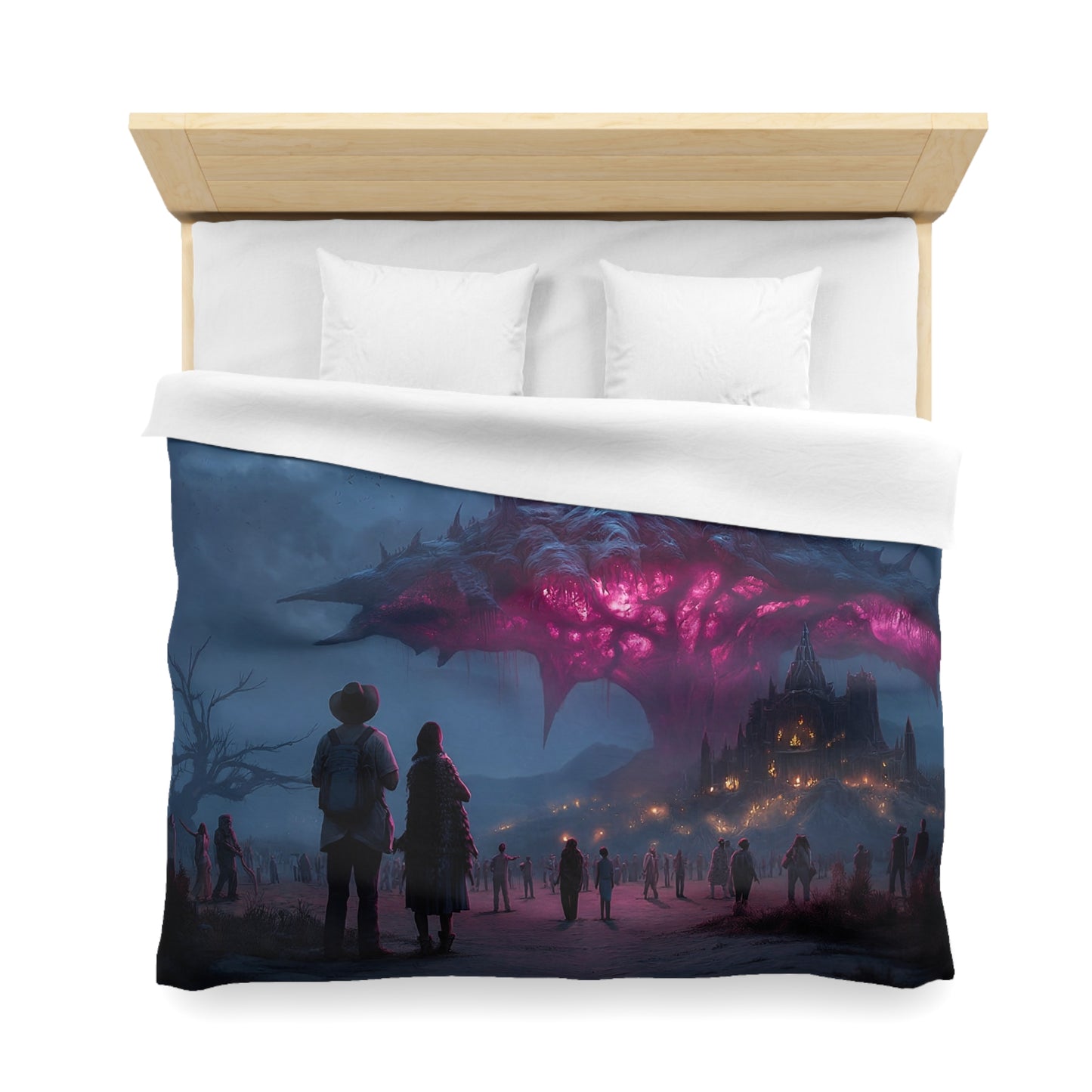 Cosmic Leviathan Duvet Cover – Beneath the Hollow Sky’s Glow