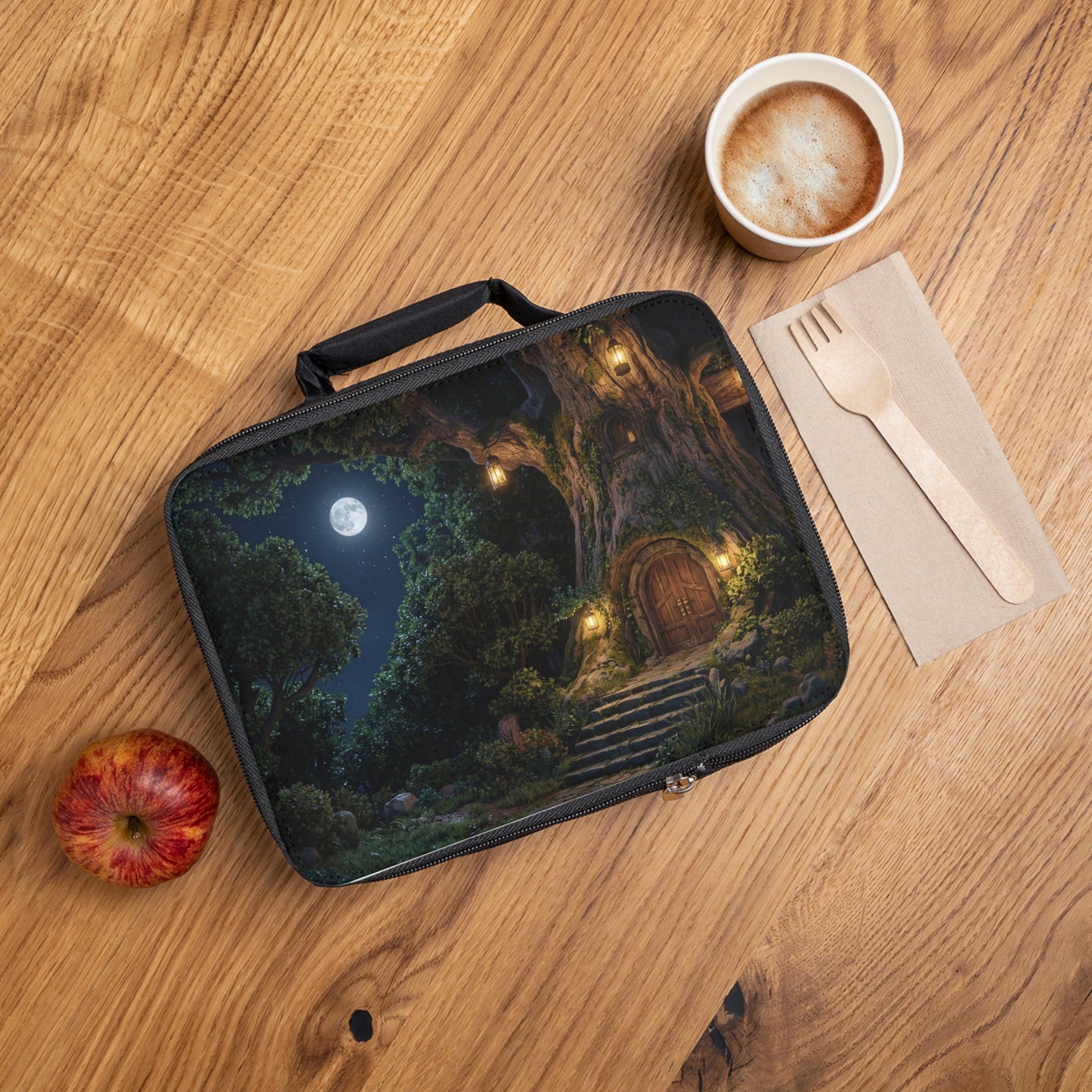 Moonlit Treehouse Door Lunch Bag – Secret Garden Sanctuary