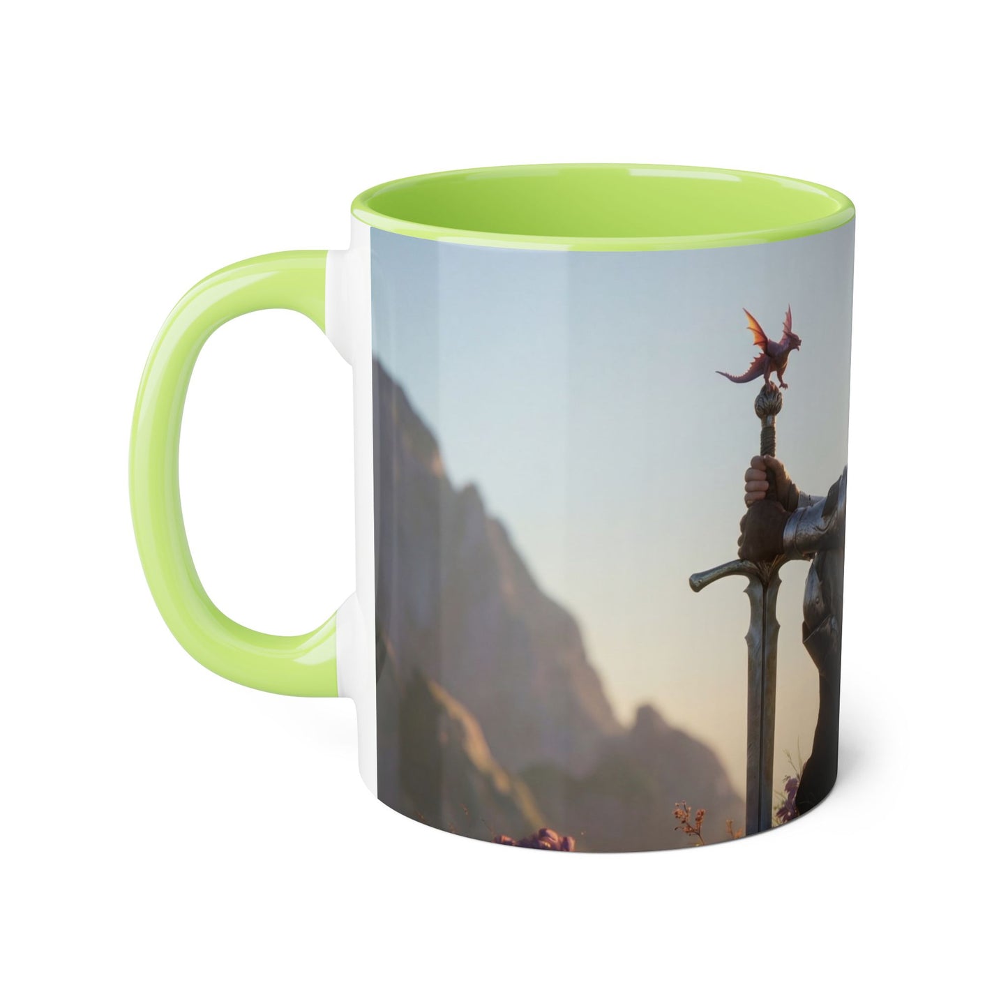 Elf Knight & Dragon Accent Mugs, 11oz – Dawn Sentinel Highlands