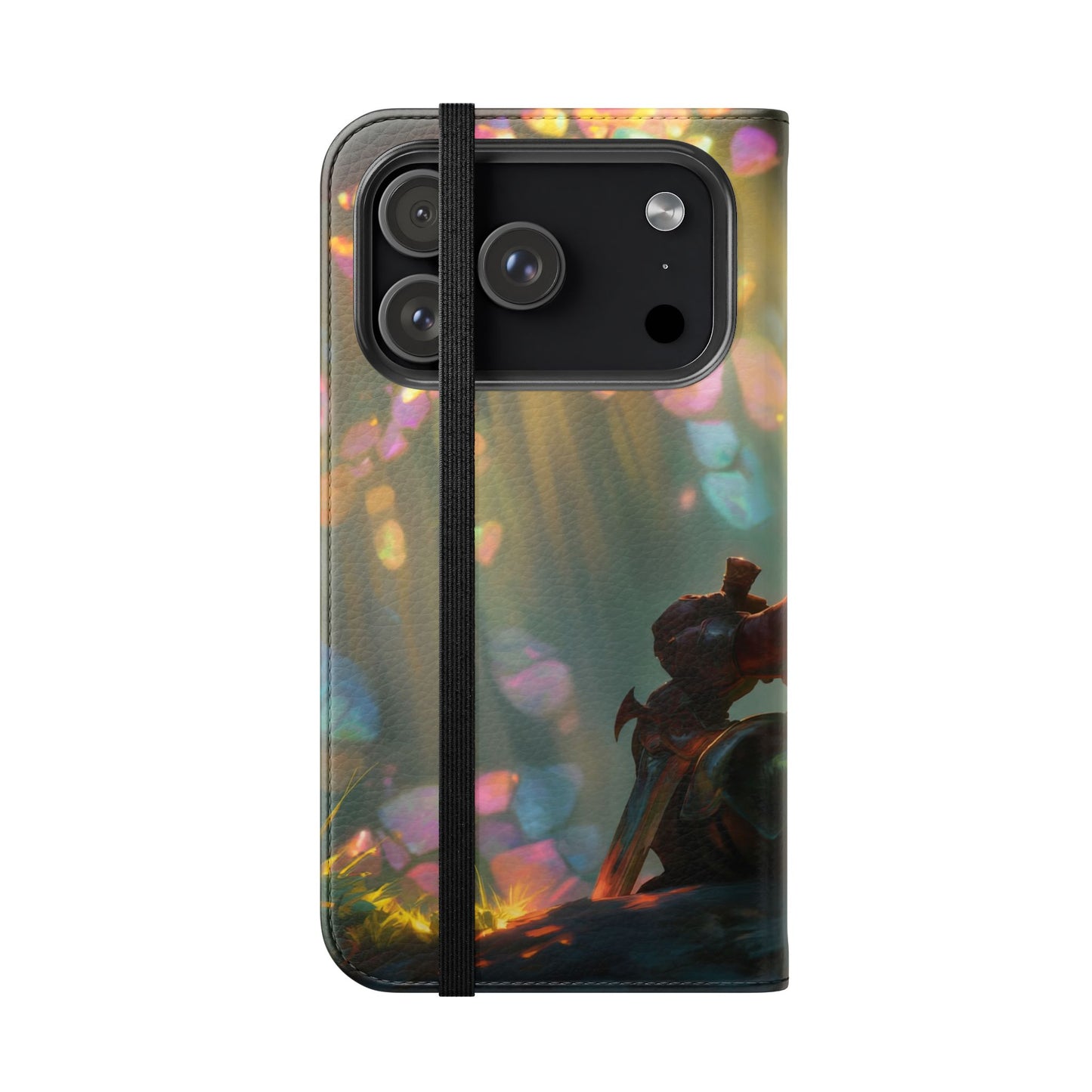 Crystal Grove Sentinel Flip Cases – Iridescent Forest Dawn Guardian