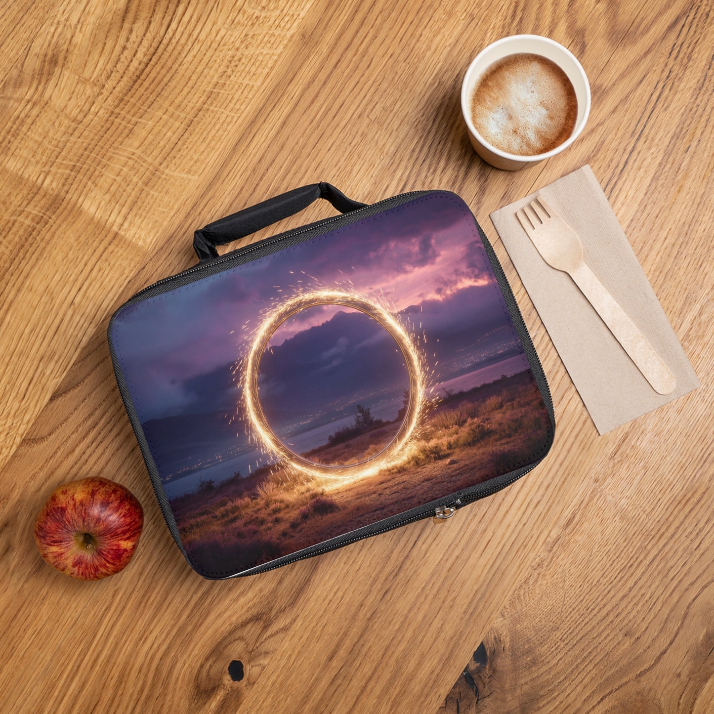 Spark Ring Sunset Lunch Bag – Gateway to Twilight Dreams