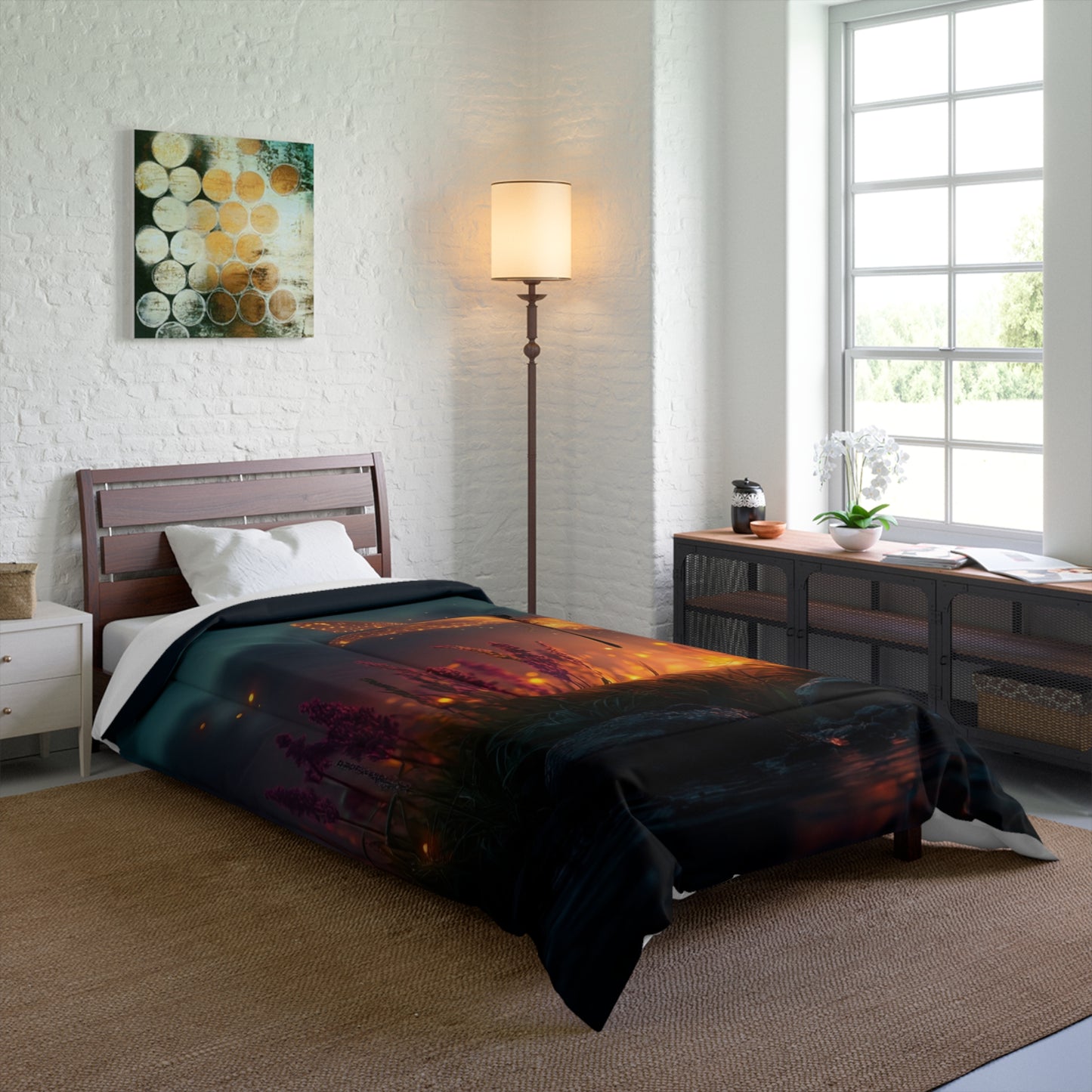 Luminescent Dragonfly Comforter – Twilight Meadow Dreamscape
