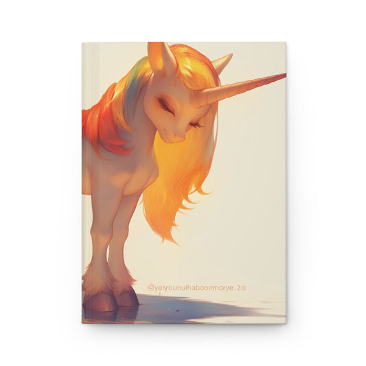 Rainbow Mane Unicorn Hardcover Journal Matte – Dreamer’s Soft Glow