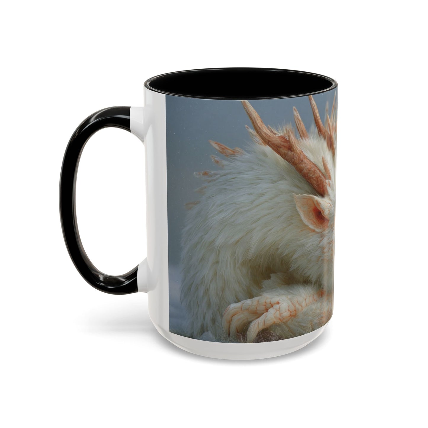Sleeping Dragon Accent Coffee Mug (11, 15oz) – Frosty Snowdrift Lullaby