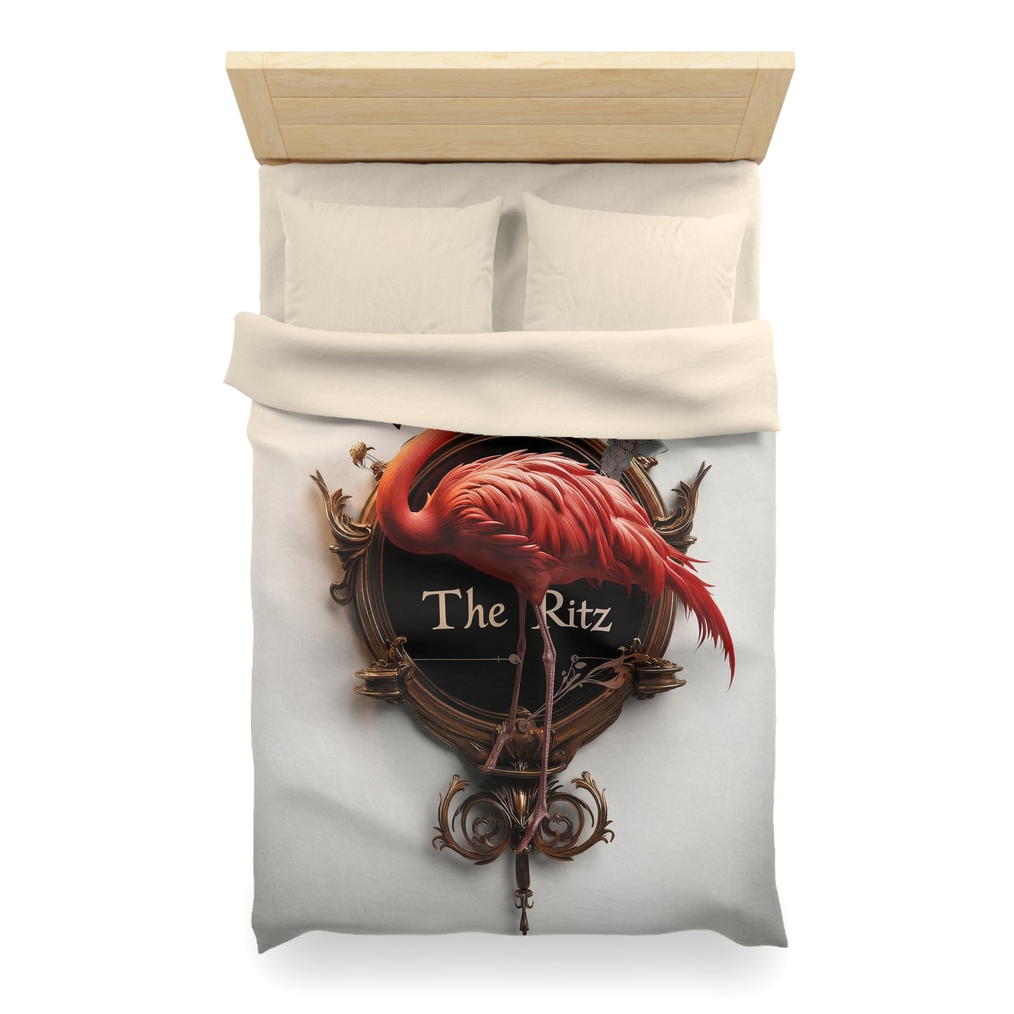 Regal Flamingo Wall Clock – The Ritz Elegance in Warm Gold