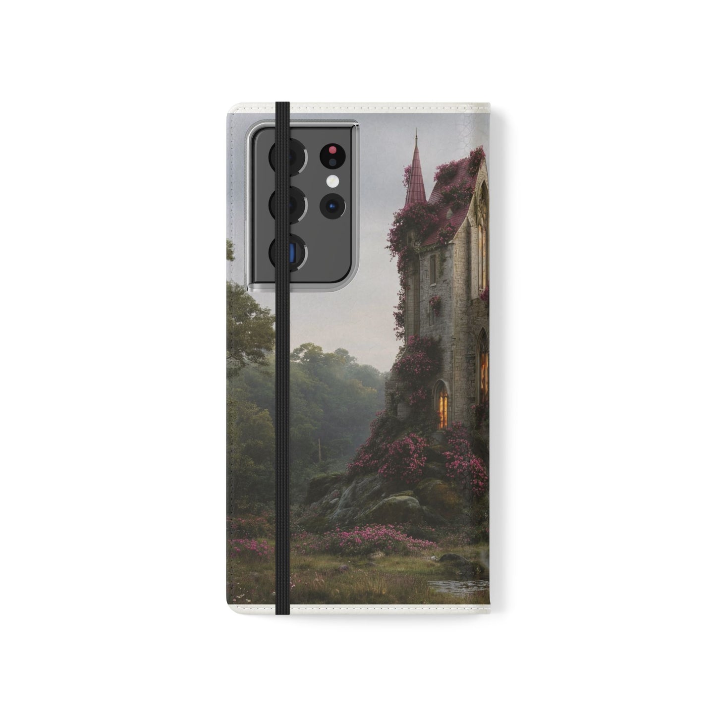 Blossom Spire Flip Cases – Pink Ivy Gothic Castle Cover