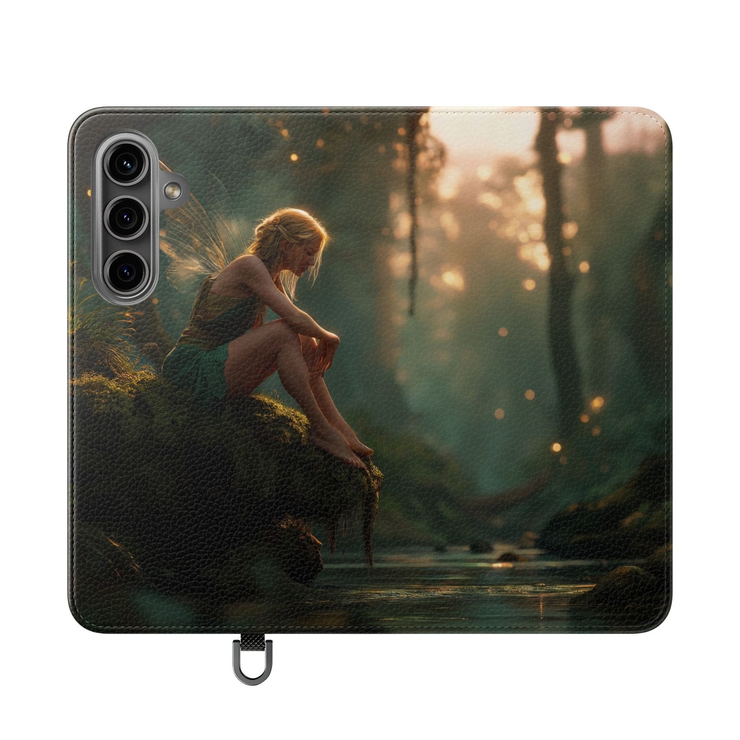 Mossy Bank Fairy Flip Cases – Golden Hour Sentinel Portrait