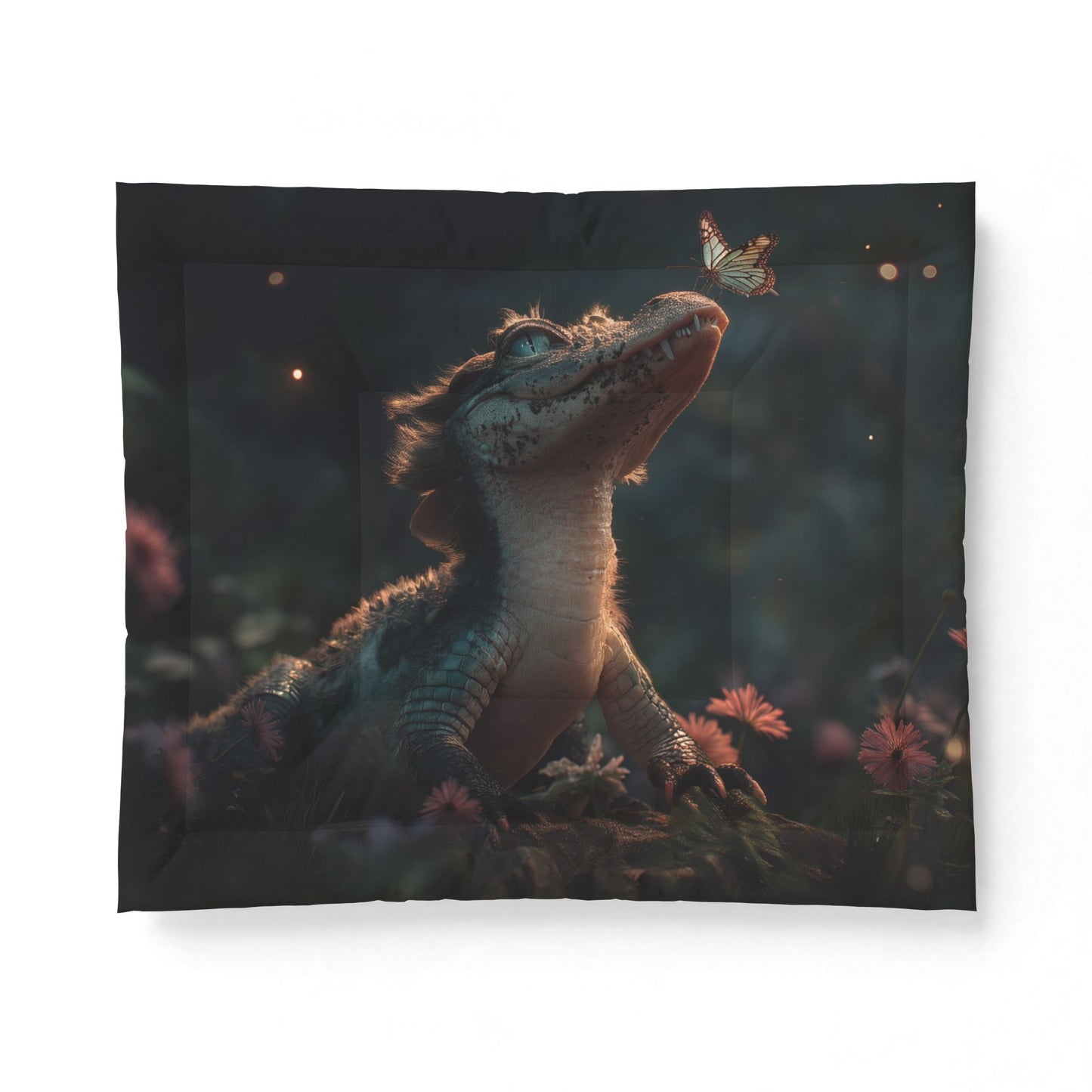 Mossy Croc Butterfly Comforter – Tender Guardian Dreamscape