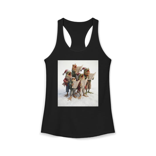 Frogsong Carols Women's Ideal Racerback Tank – Snowy Chorus Holiday Singers