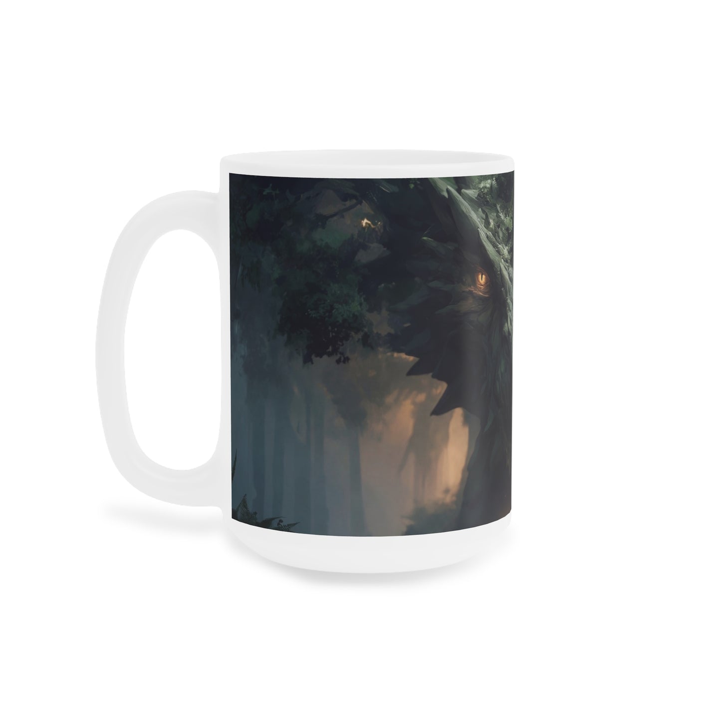 Ancient Dragon Sentinel Ceramic Mugs (11oz\15oz\20oz) – Whispers of the Verdant Throne