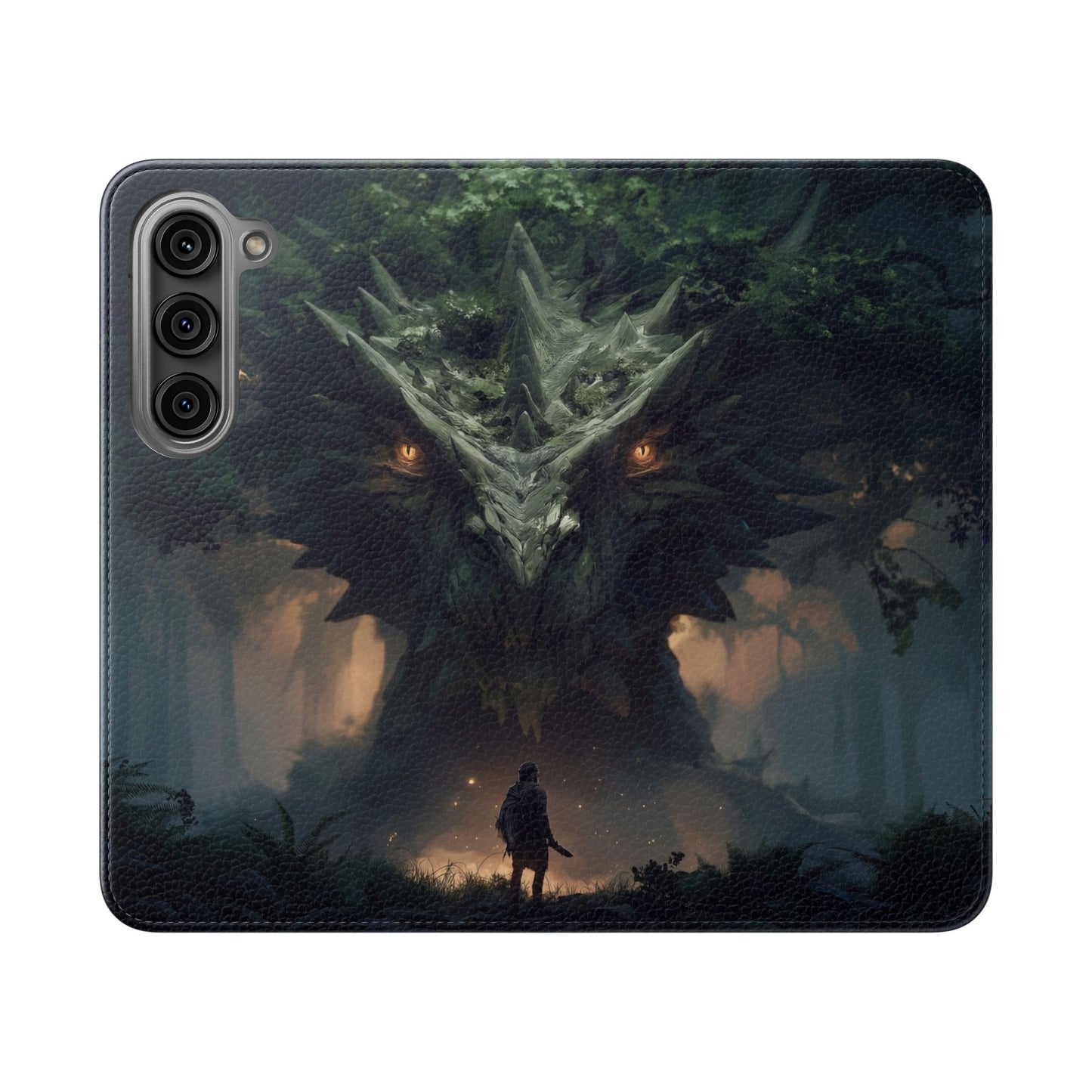 Guardian Beast Flip Cases – Moss-Clad Titan Facing the Wanderer