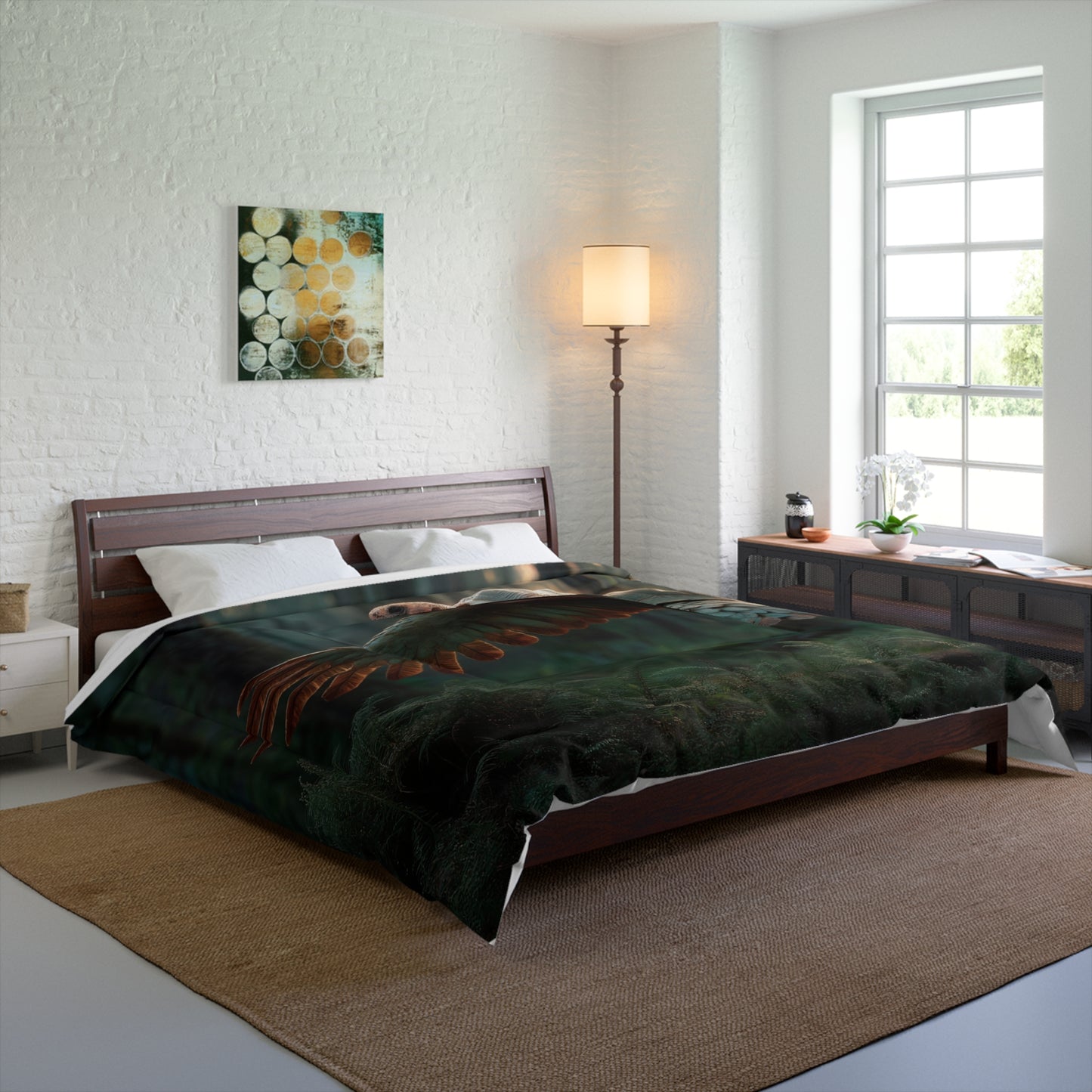 Winged Tortoise Comforter – Forest Dawn Soaring