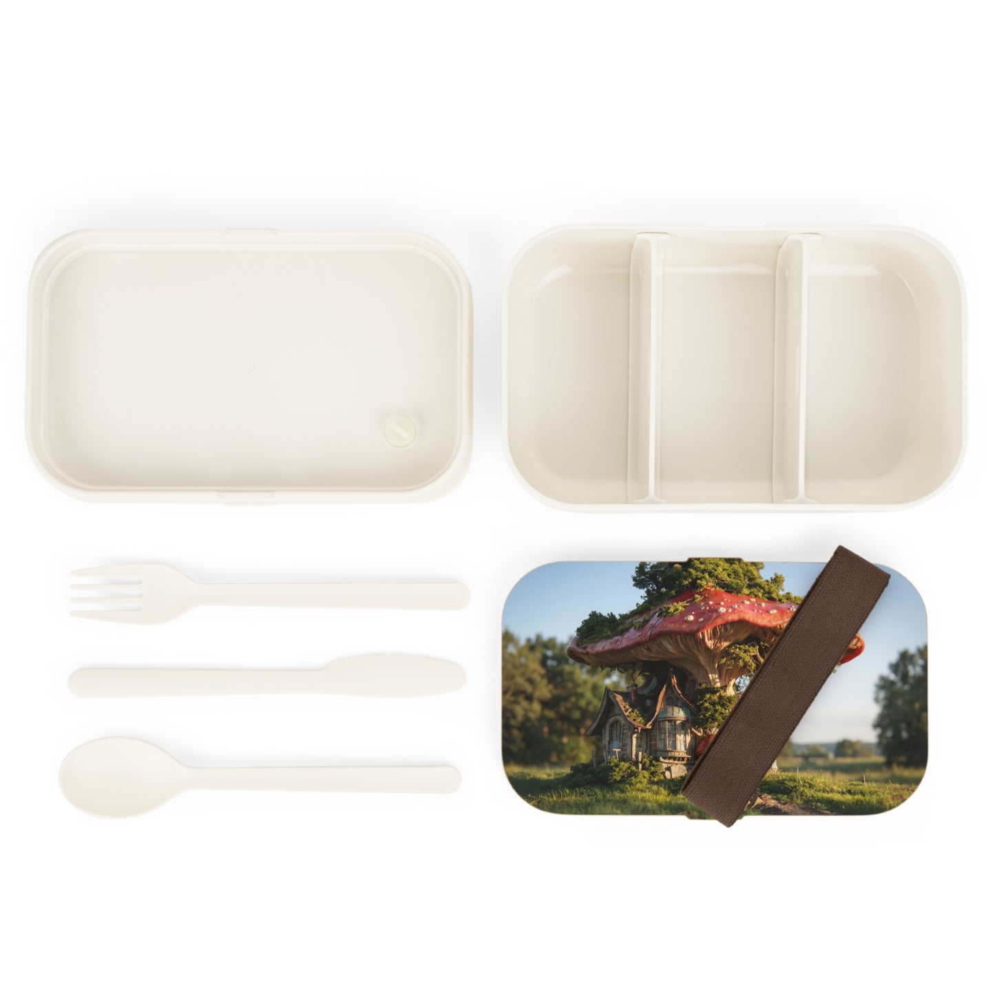 Mushroom Cottage Bento Lunch Box – Whimsical Forest Home for Your Midday Escape