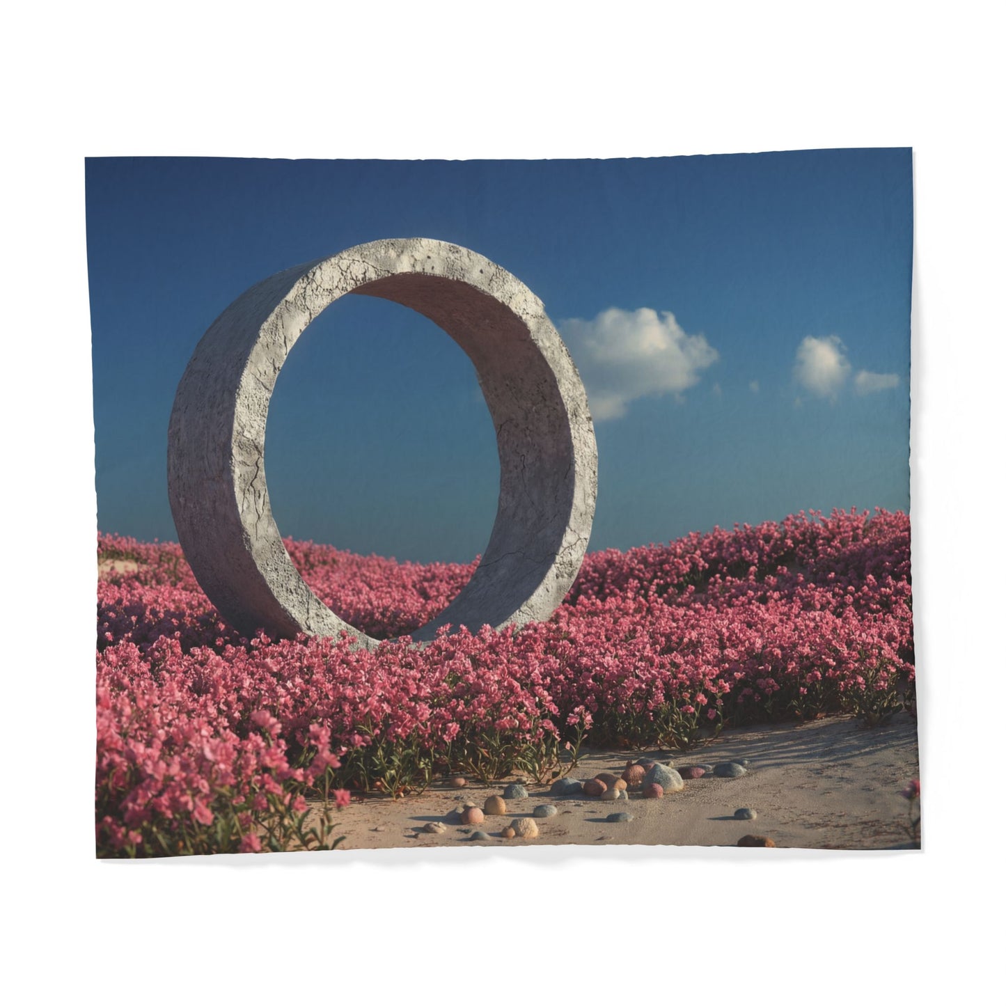 Stone Ring Cotton Duvet Cover – Floral Field Gateway Tapestry