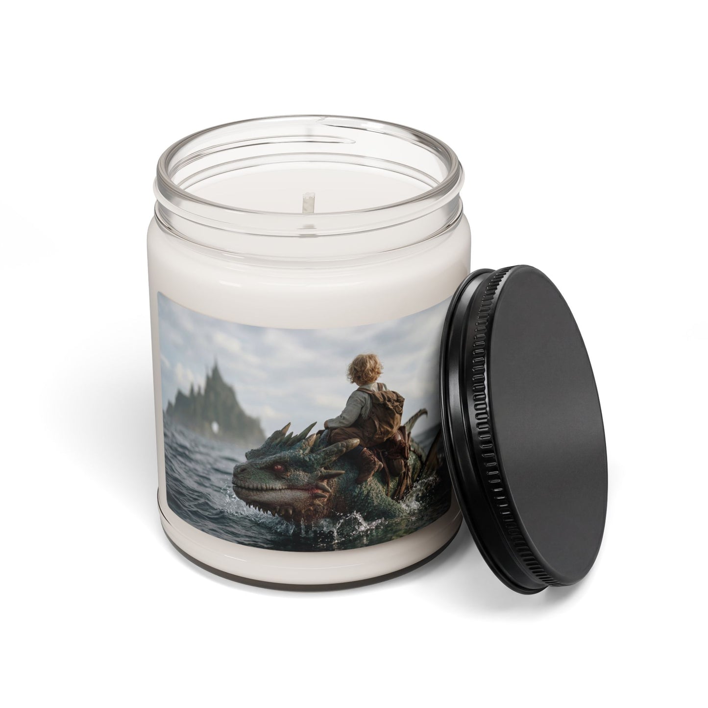 Sea Dragon Rider Scented Soy Candle, 9oz – Whispering Waters of the Forgotten Isle