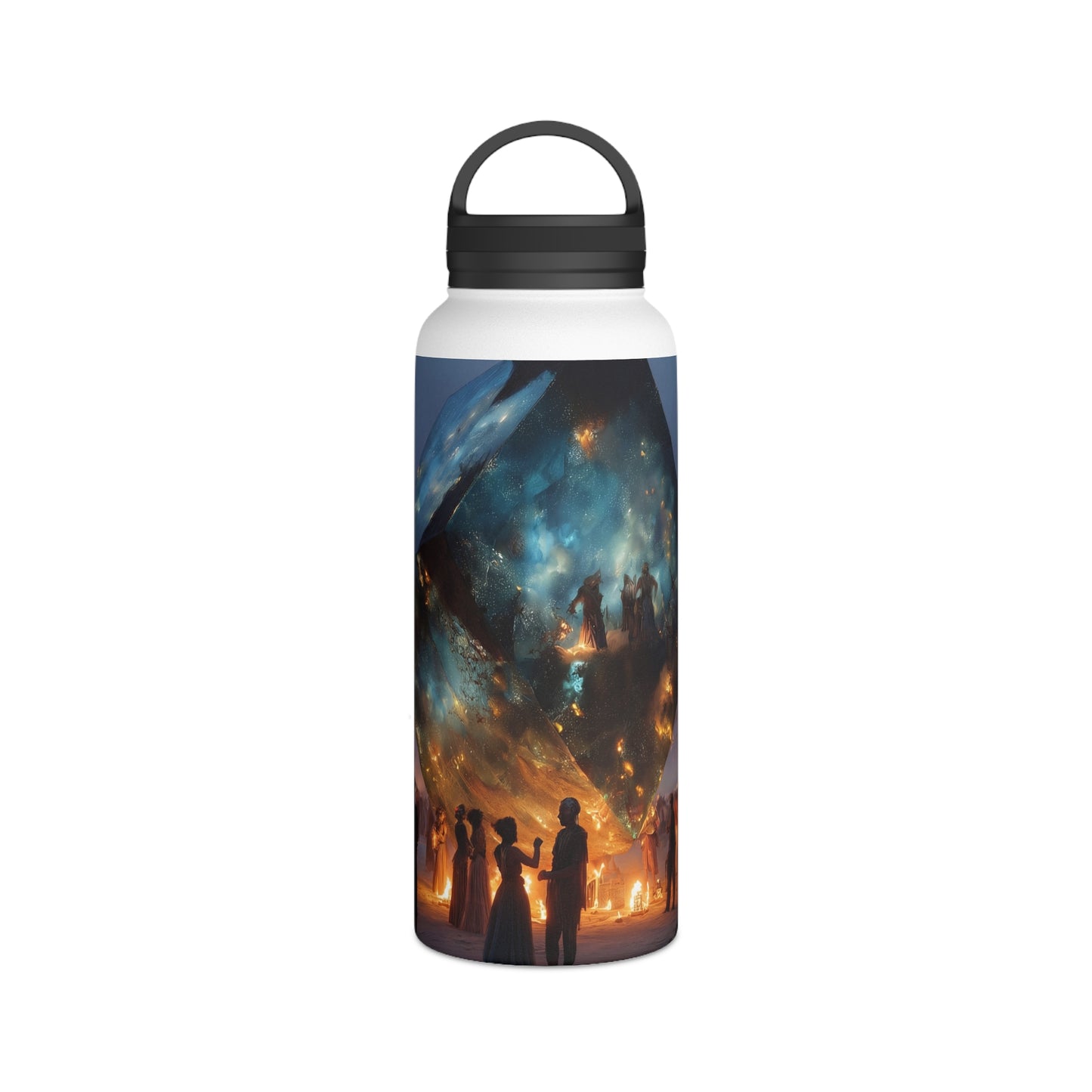 Celestial Cube Water Bottle – Handle Lid – Gateway to a Starlit Ceremony