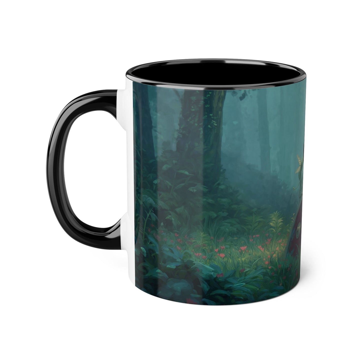 Forest Sentinel Accent Mugs, 11oz – Elven Guardian at Rest