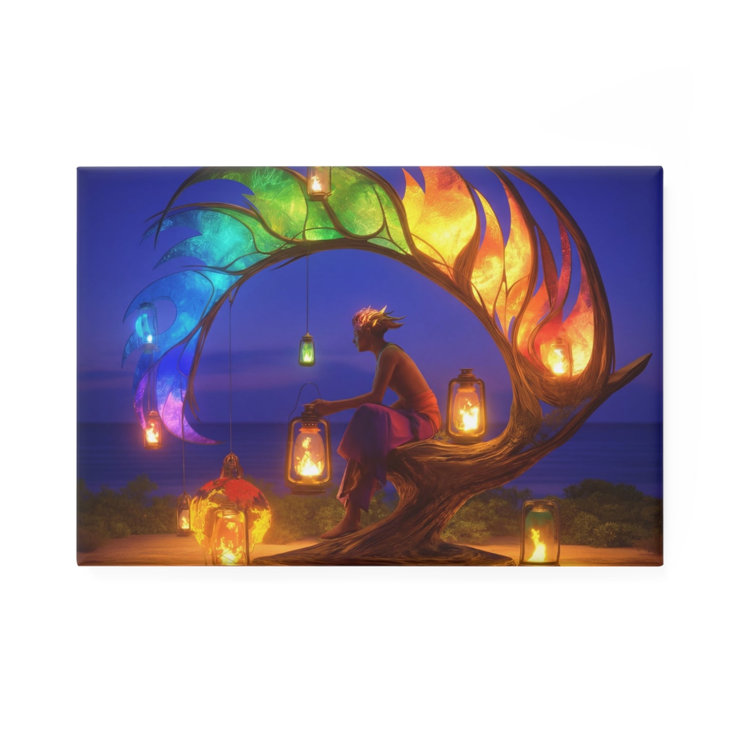 Luminous Rainbow Arch Magnet – Twilight Sanctuary for the Dreamer