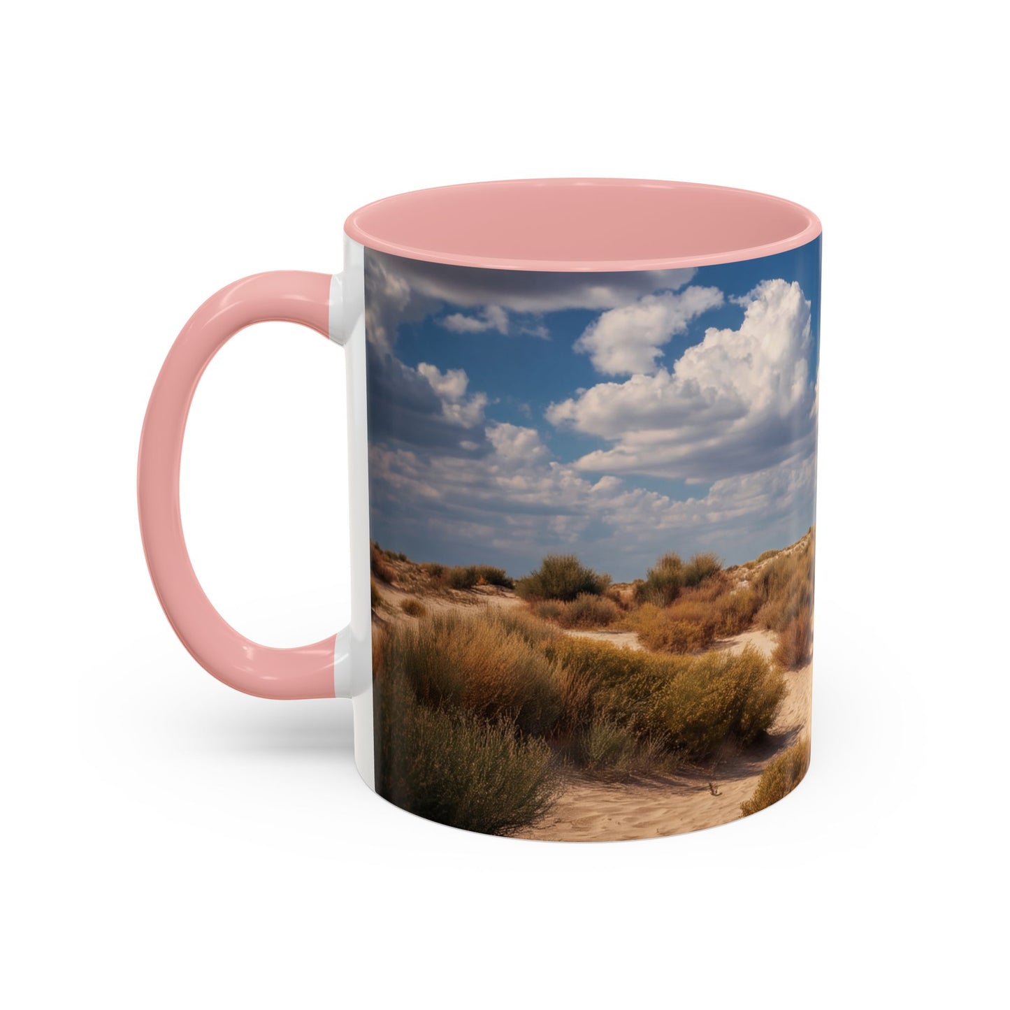 Desert Shipwreck Accent Coffee Mug (11, 15oz) – Golden Sandscape Voyage