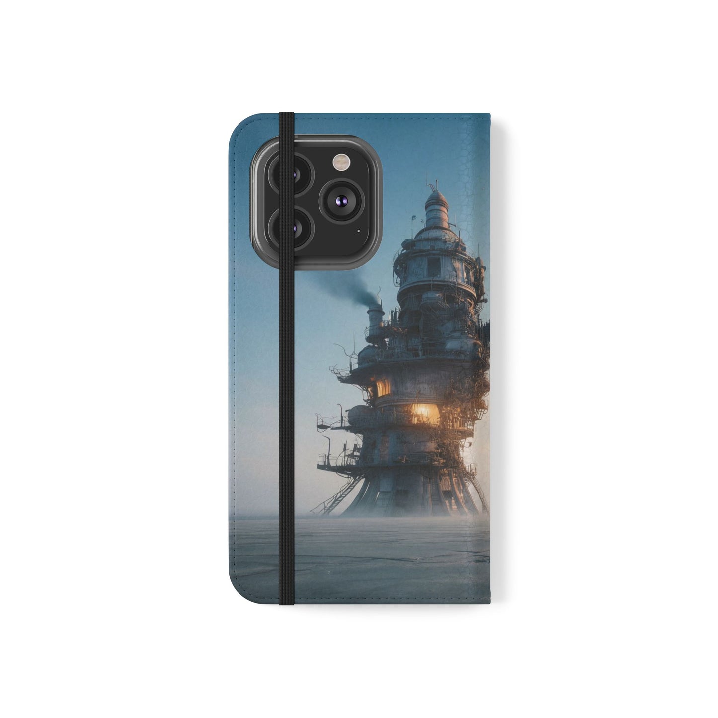 Steam-Stack Tower Flip Cases – Industrial Dawn Sentinel