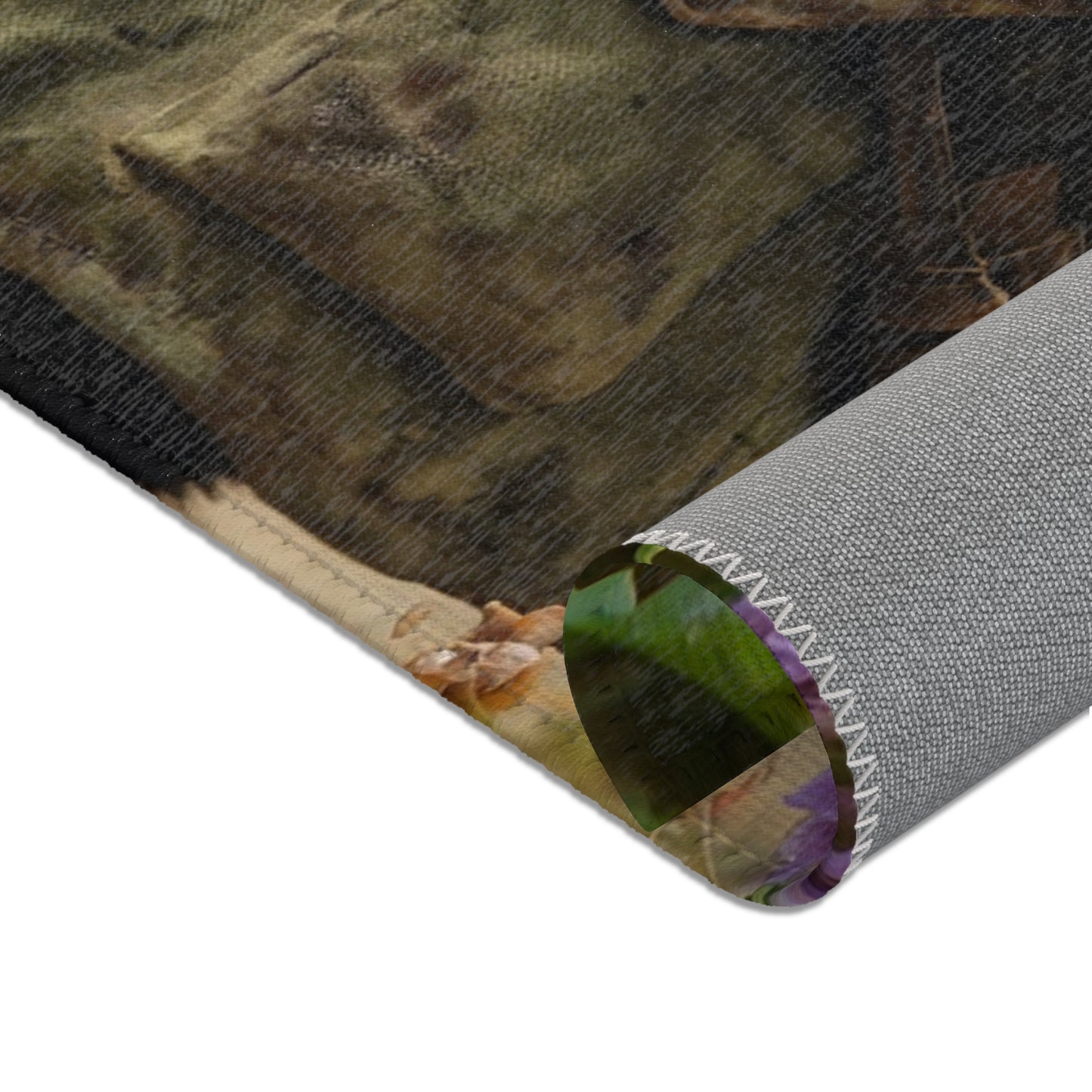 Badger Explorer Area Rug – Mossy Trail Through Purple Thistle