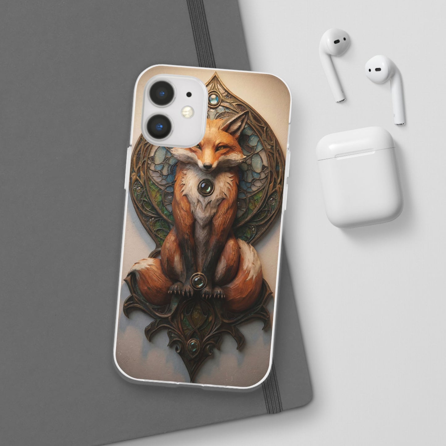 Fox Sentinel Flexi Cases – Amber Glow Through Stained Glass