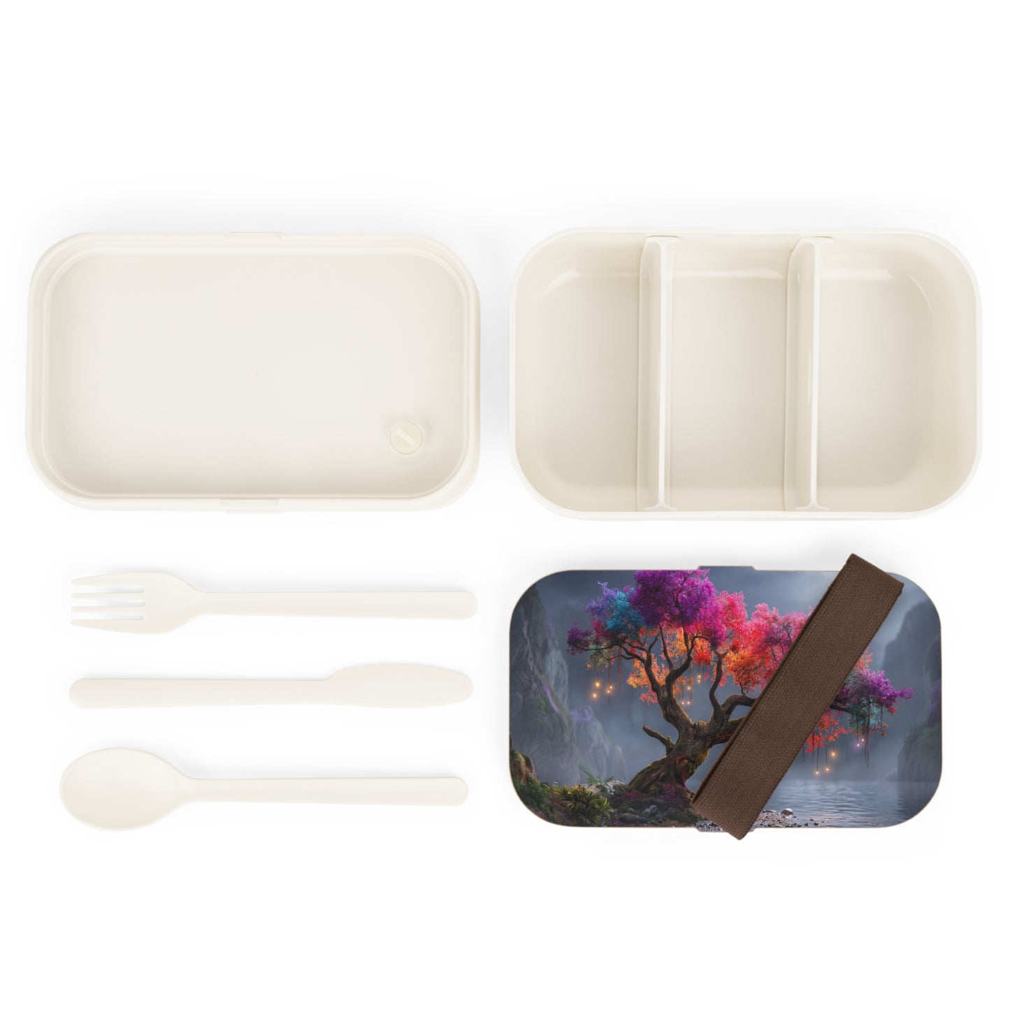Rainbow Tree Bento Lunch Box – Twilight Whimsy by the Water’s Edge