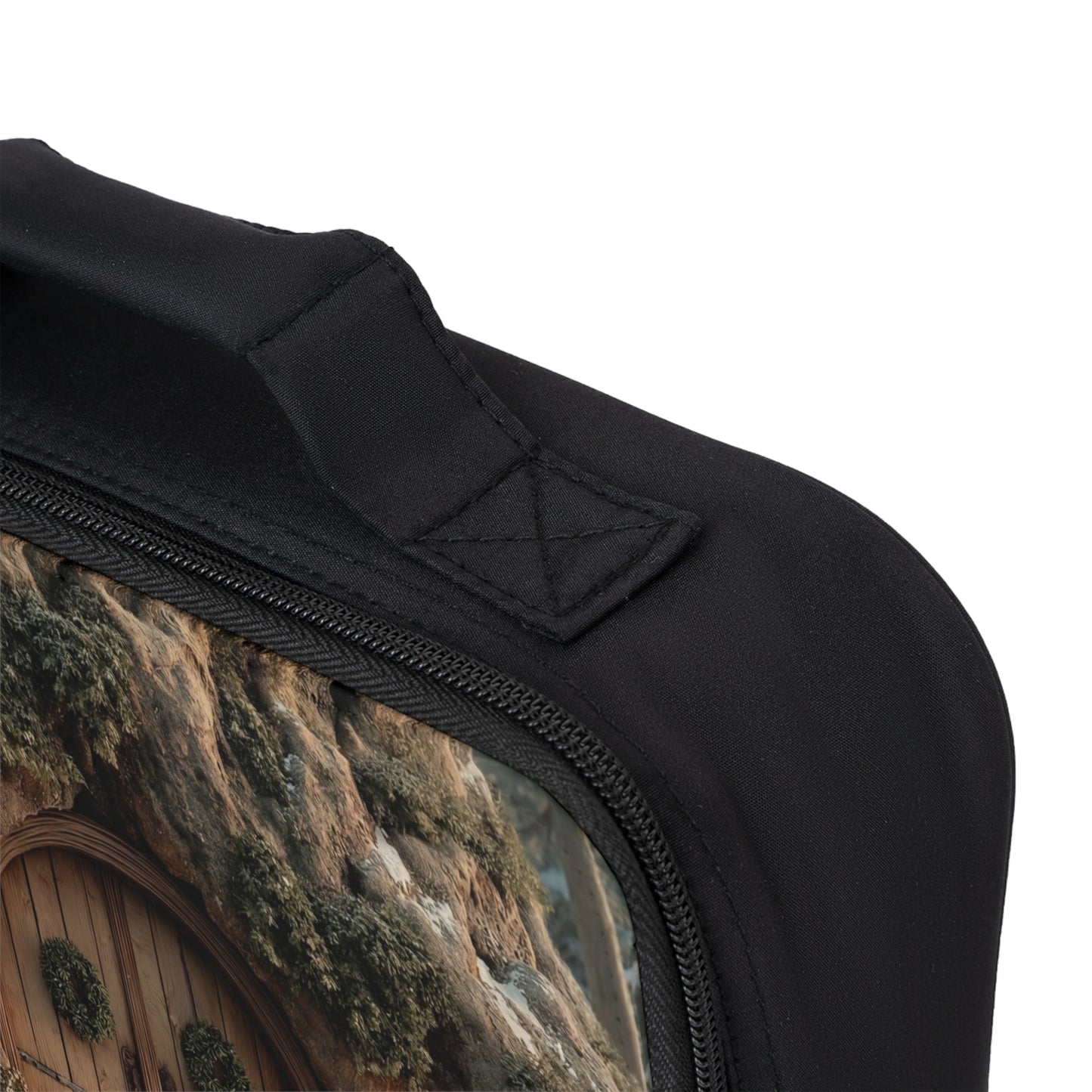Winter Treehouse Hearth Lunch Bag – Snow-Dusted Secret Doorway